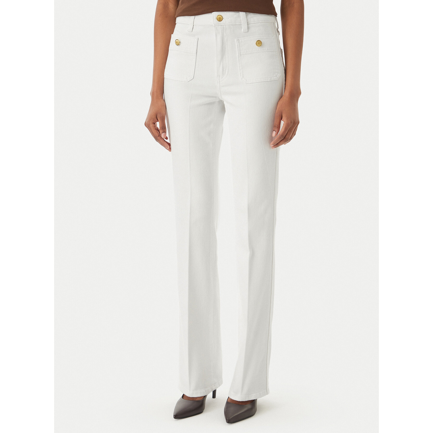 Tommy Hilfiger Jeansy WW0WW48580 Biały Bootcut Fit