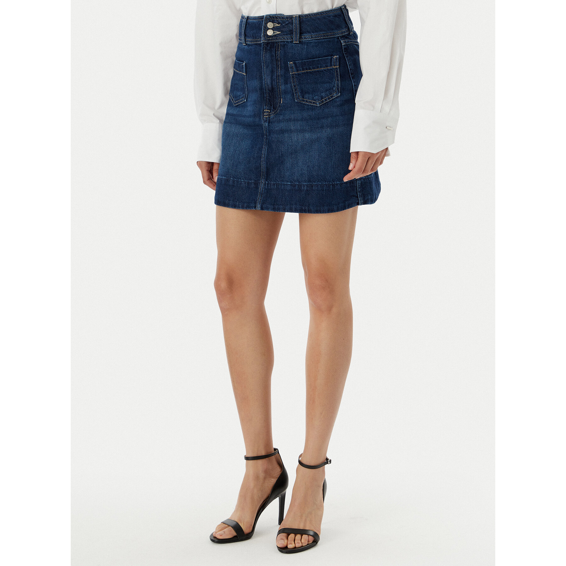 BOSS Spódnica jeansowa 50559404 Niebieski Regular Fit