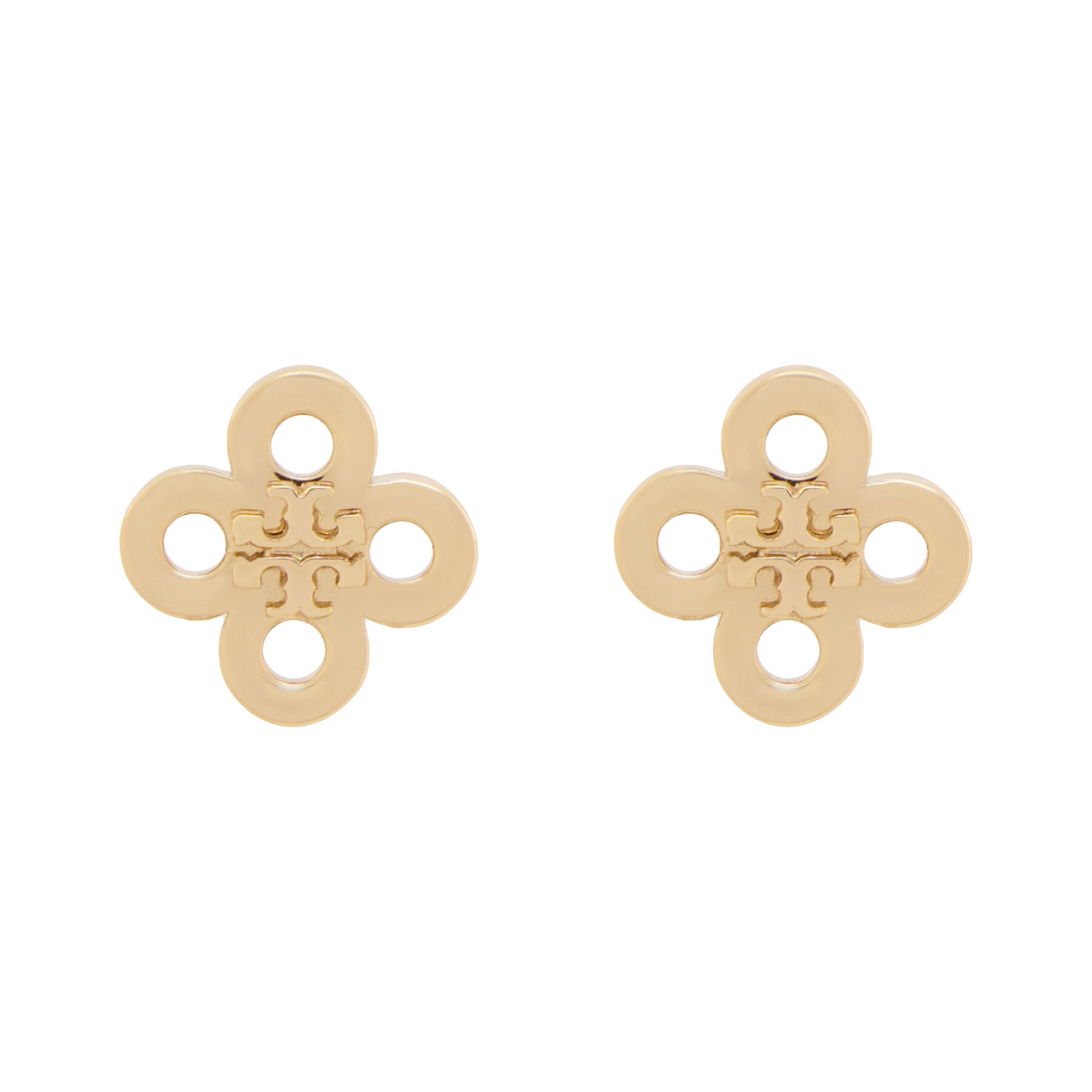 Tory Burch Kolczyki Forget Me Not Clover Stud 184409 Złoty