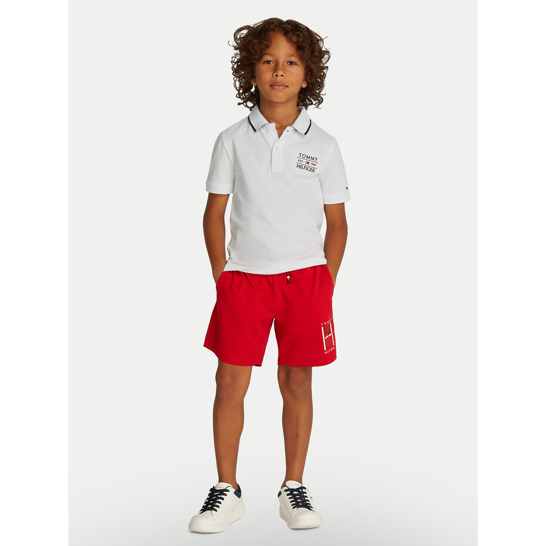 Tommy Hilfiger Polo KB0KB09524 D Biały Regular Fit