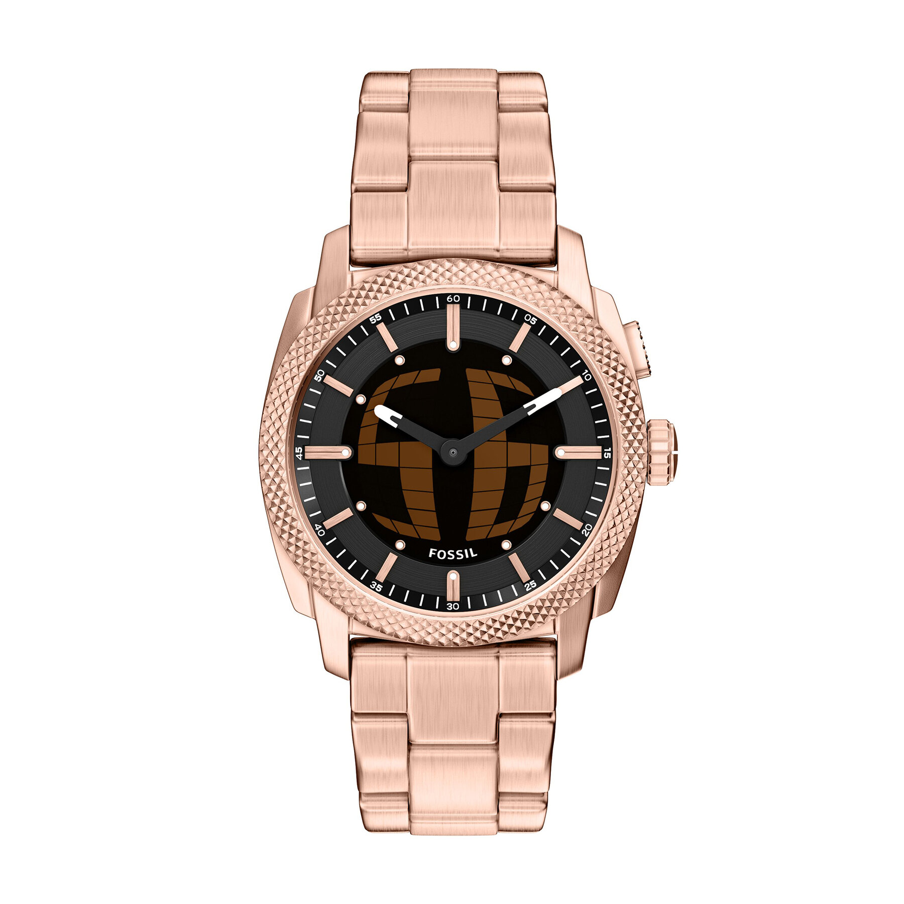 Fossil Zegarek Machine Big Tic FS6158 Różowe złoto