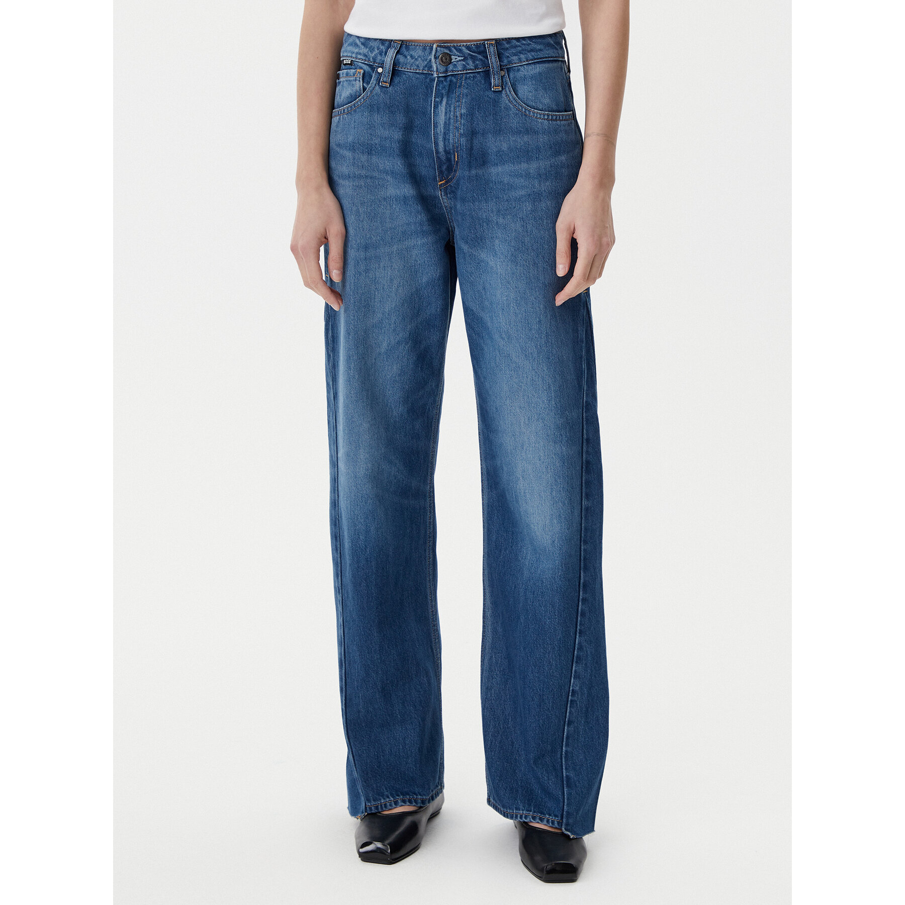 BOSS Jeansy Crossroad Super 50542511 Niebieski Wide Leg