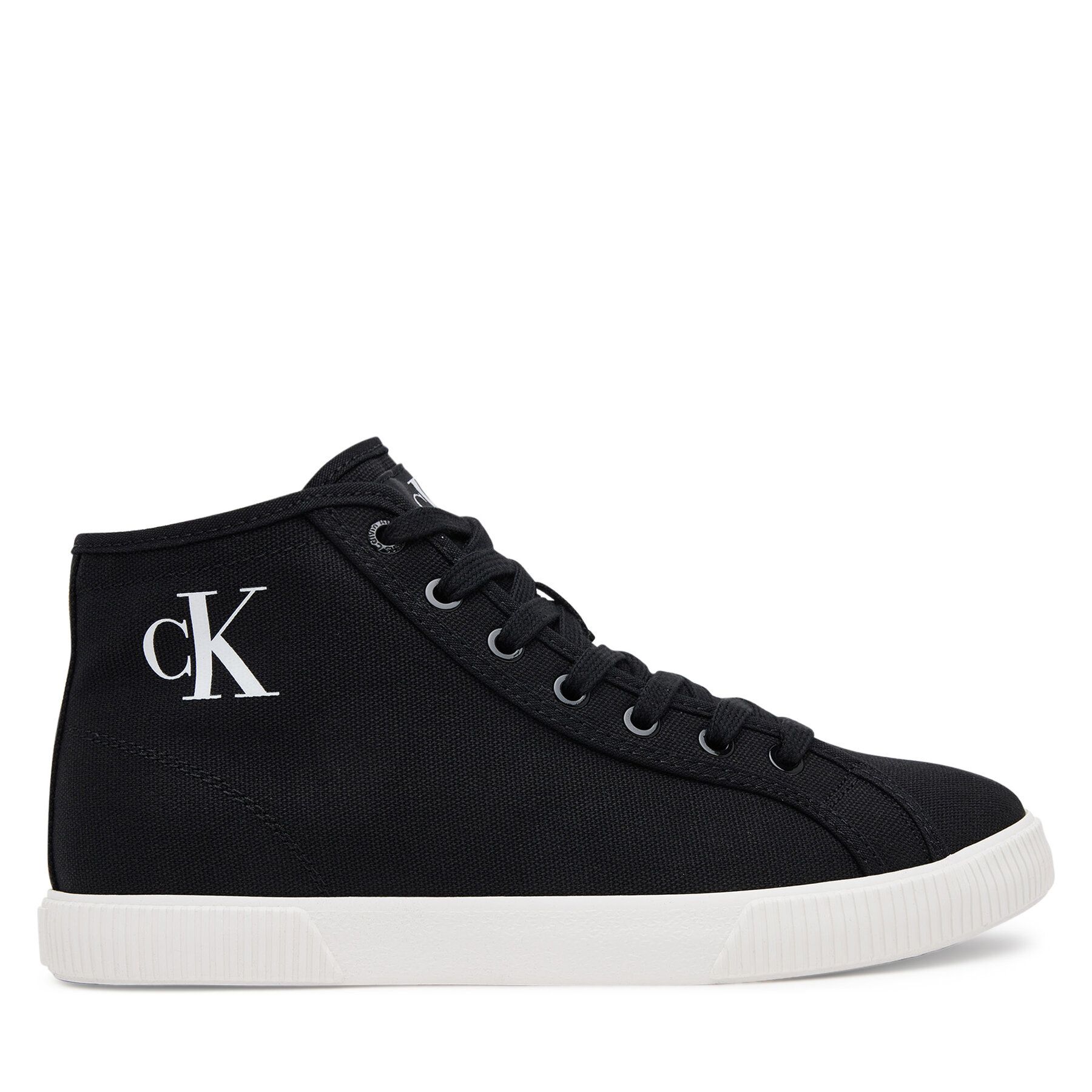 Calvin Klein Jeans Sneakersy Ess Vulc Mid Cv Mg Wn YW0YW01761 Czarny