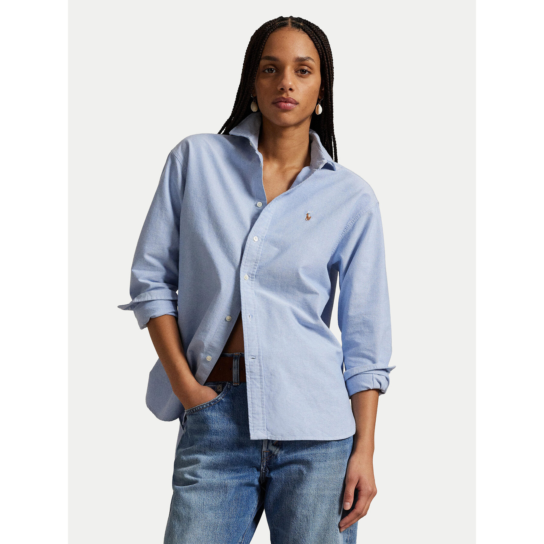 Polo Ralph Lauren Koszula 211956604002 Niebieski jasny Relaxed Fit