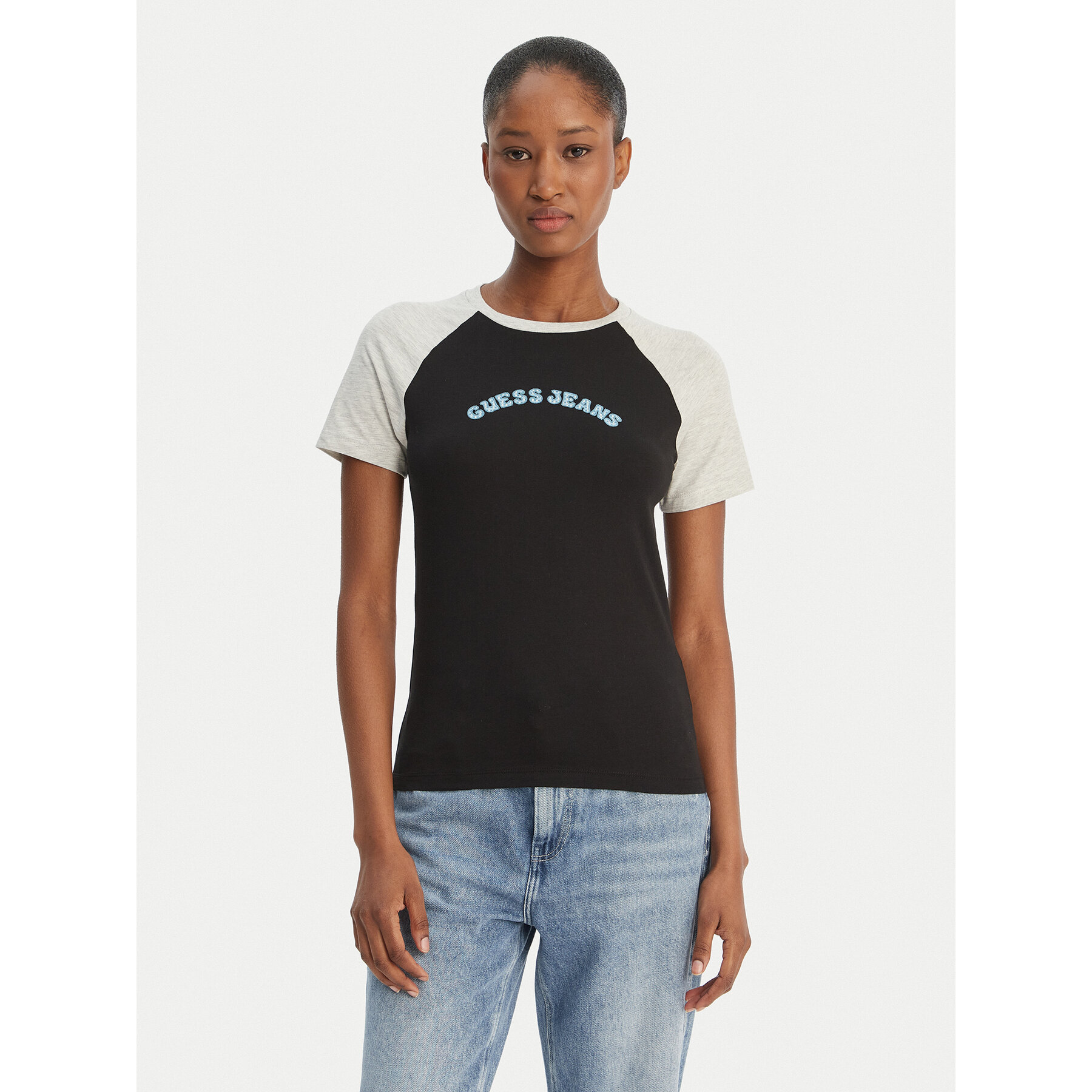 Guess Jeans T-Shirt W6GIB0 J1314 Czarny Regular Fit