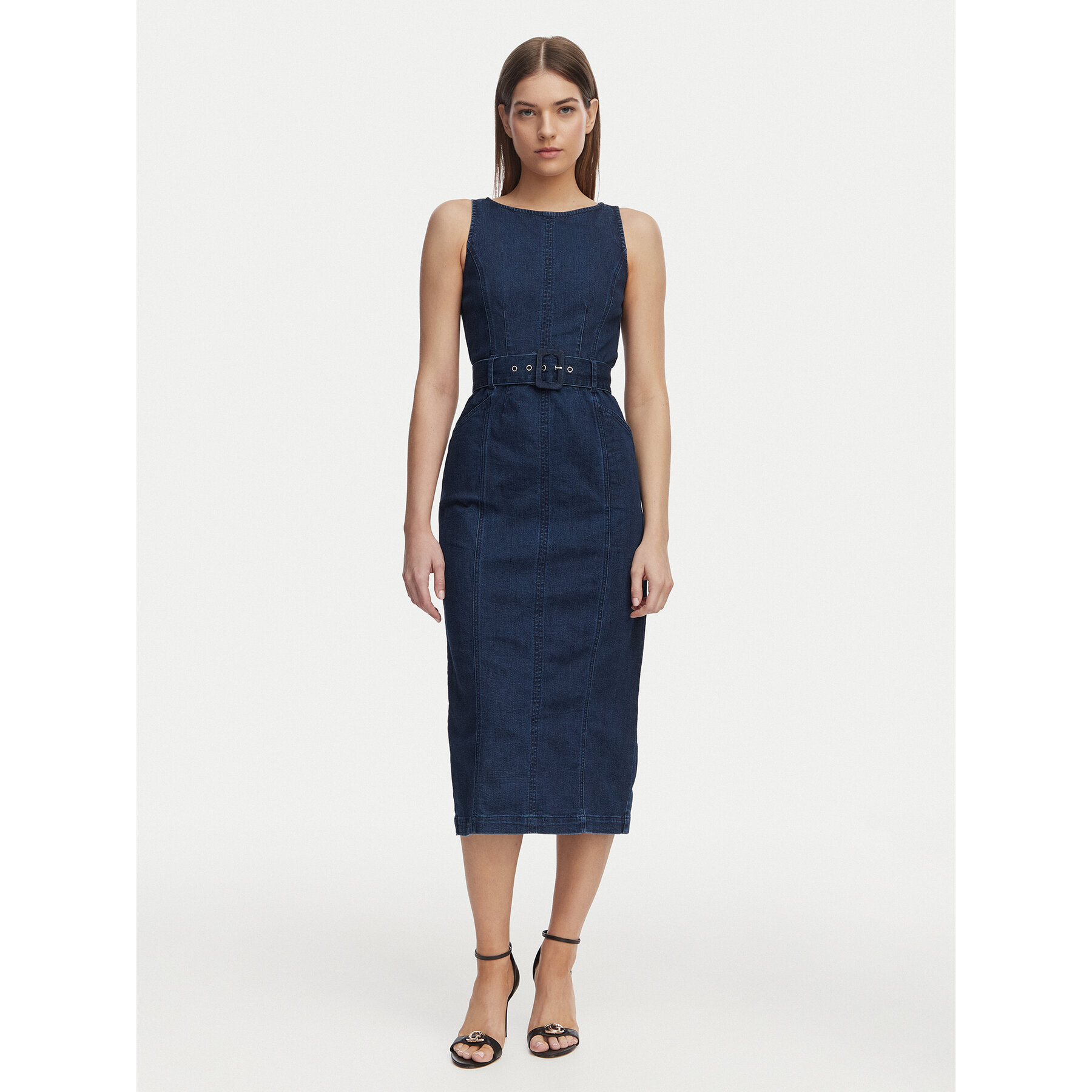 French Connection Sukienka jeansowa 719C7 Niebieski Regular Fit
