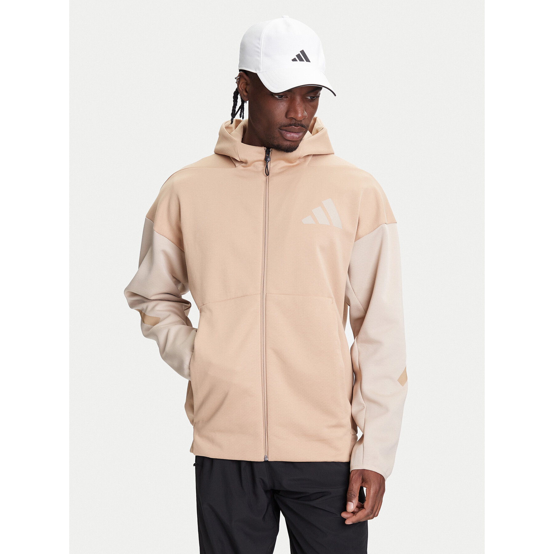 adidas Bluza Z.N.E. JY4833 Beżowy Regular Fit