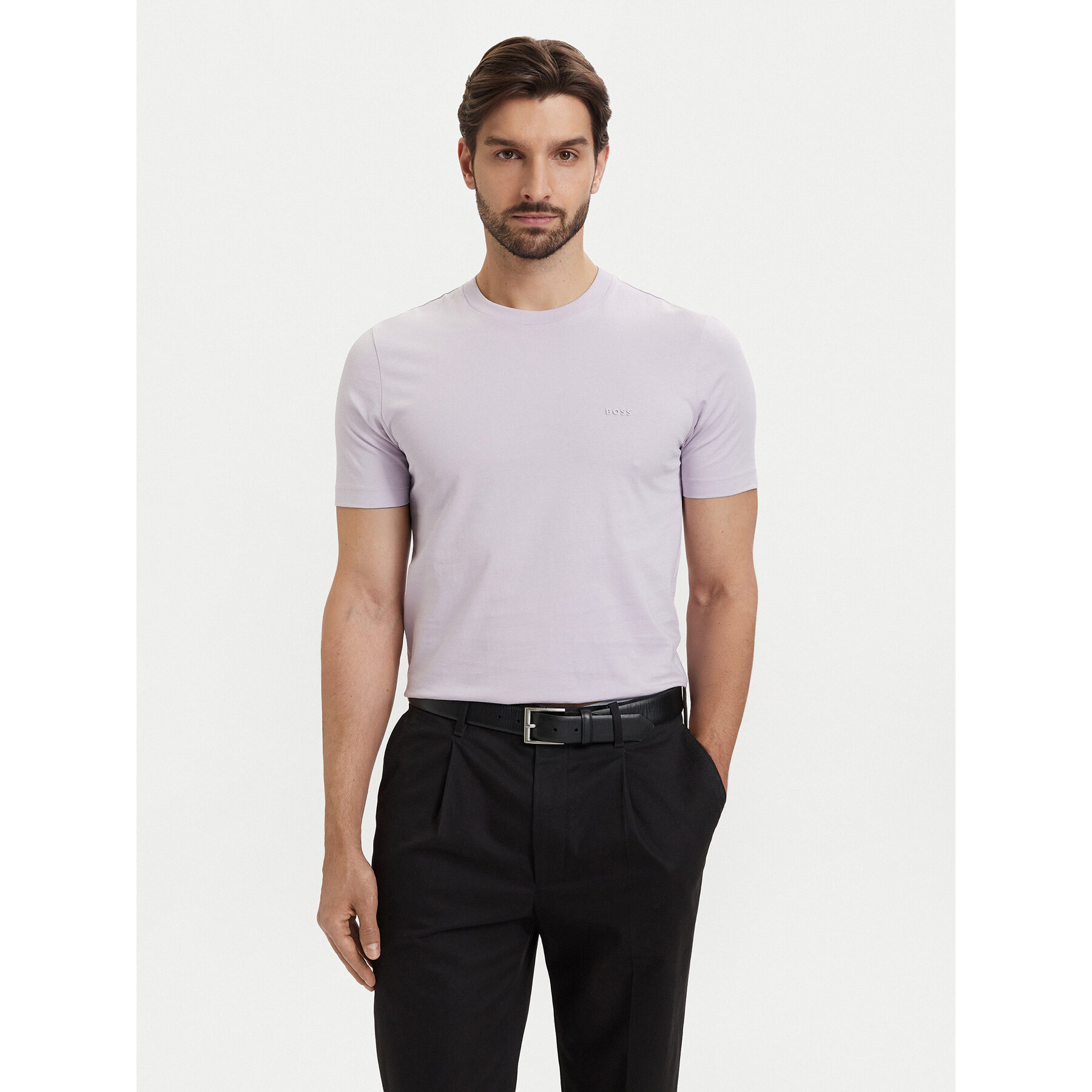 BOSS T-Shirt Thompson 01 50468347 Fioletowy jasny Regular Fit