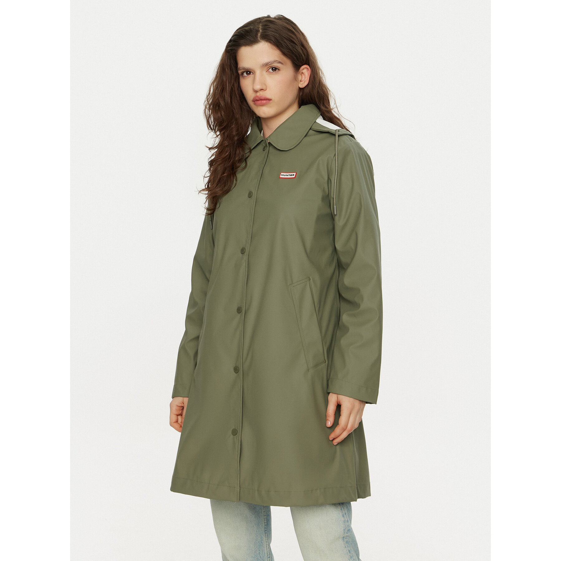 Hunter Kurtka przeciwdeszczowa Benja HARW0020242 Zielony Regular Fit