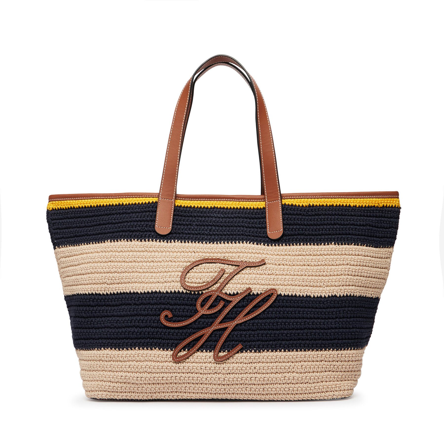 Tommy Hilfiger Torebka Th Nautical Tote Crochet Str AW0AW18816 Kolorowy