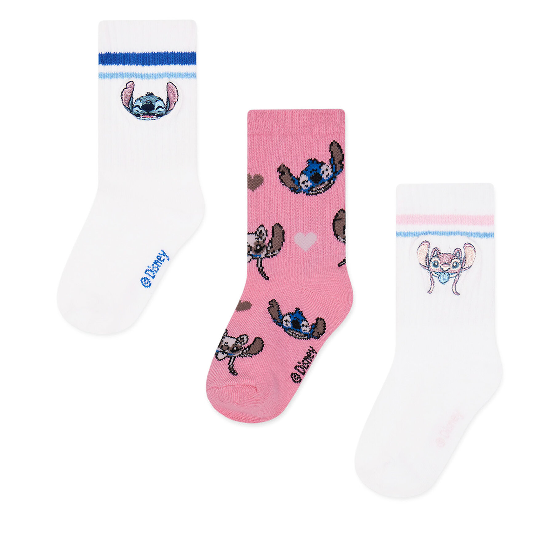 Disney Classics Skarpety długie ACCCS-SS26-102DCLS(3-PACK) Biały