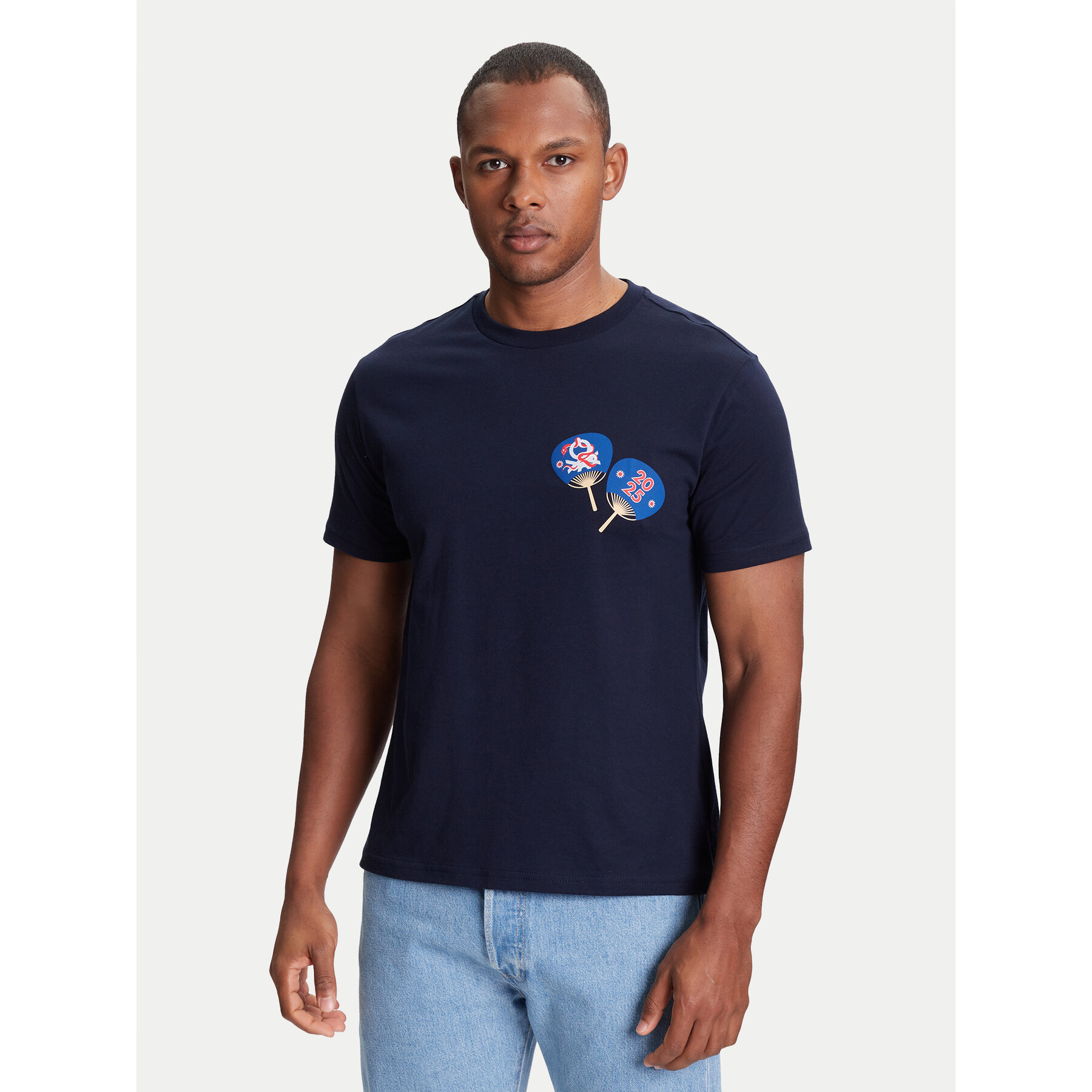 United Colors Of Benetton T-Shirt 3I1XU1096 Granatowy Regular Fit