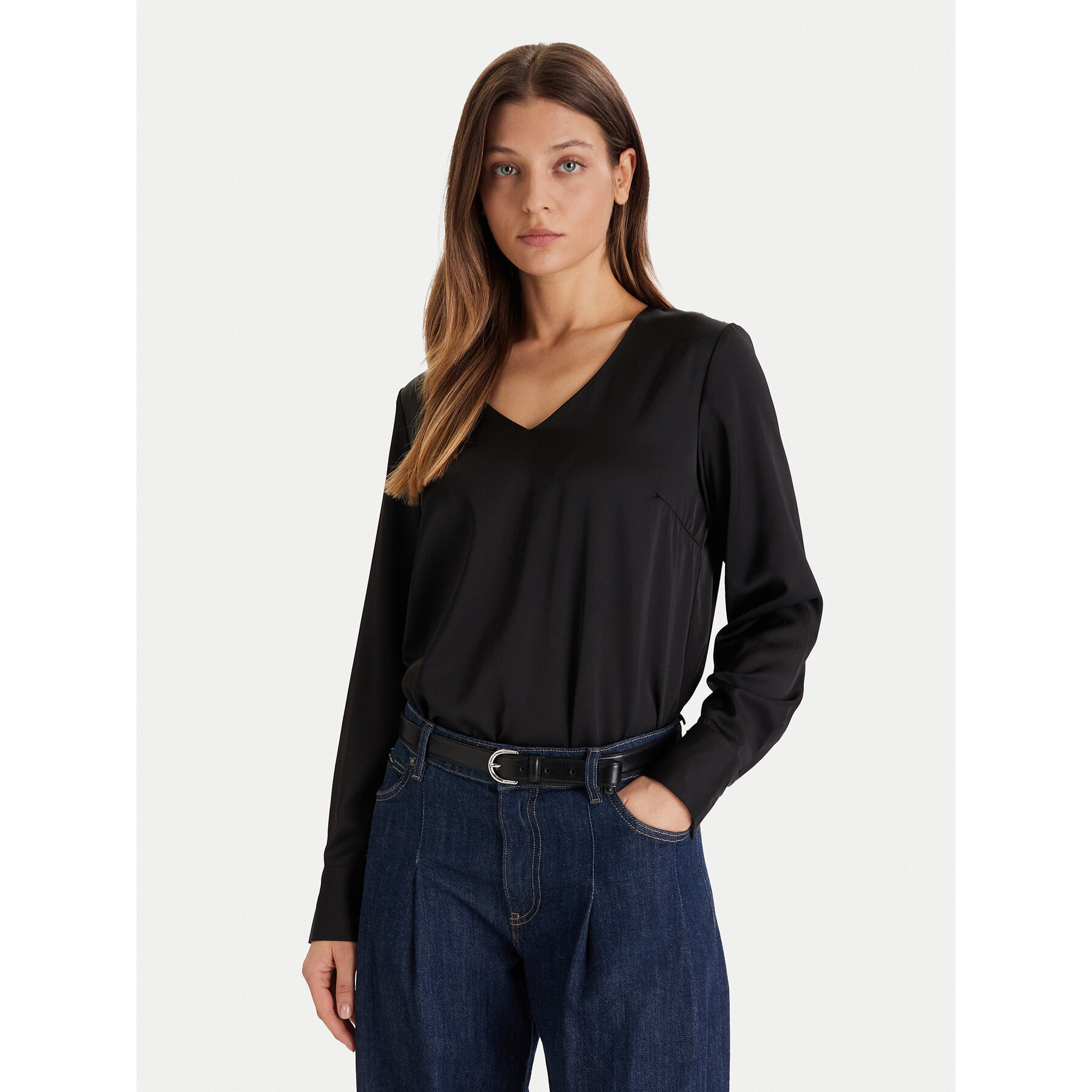 ONLY Bluzka Mika 15361191 Czarny Regular Fit