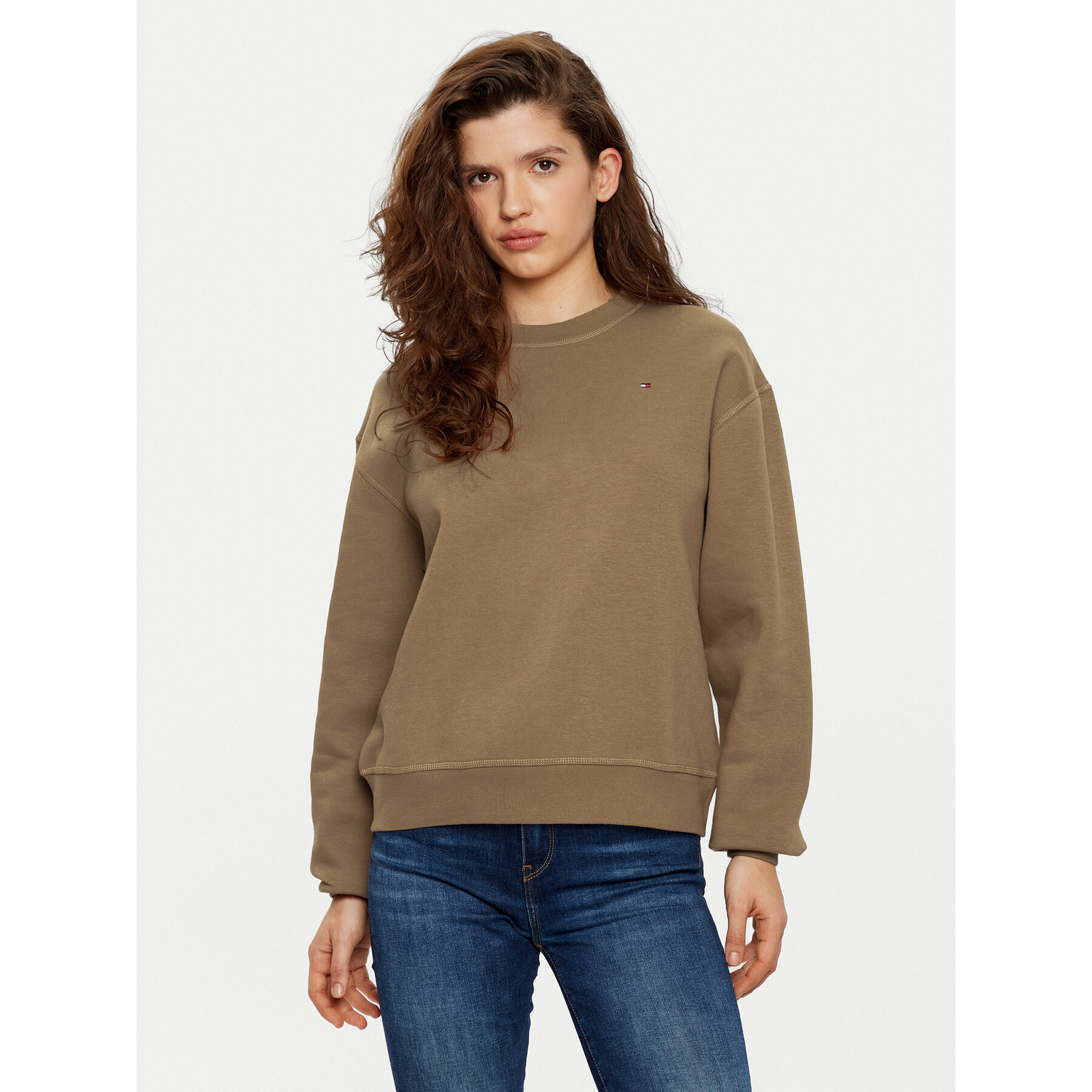 Tommy Hilfiger Bluza WW0WW41246 Brązowy Relaxed Fit