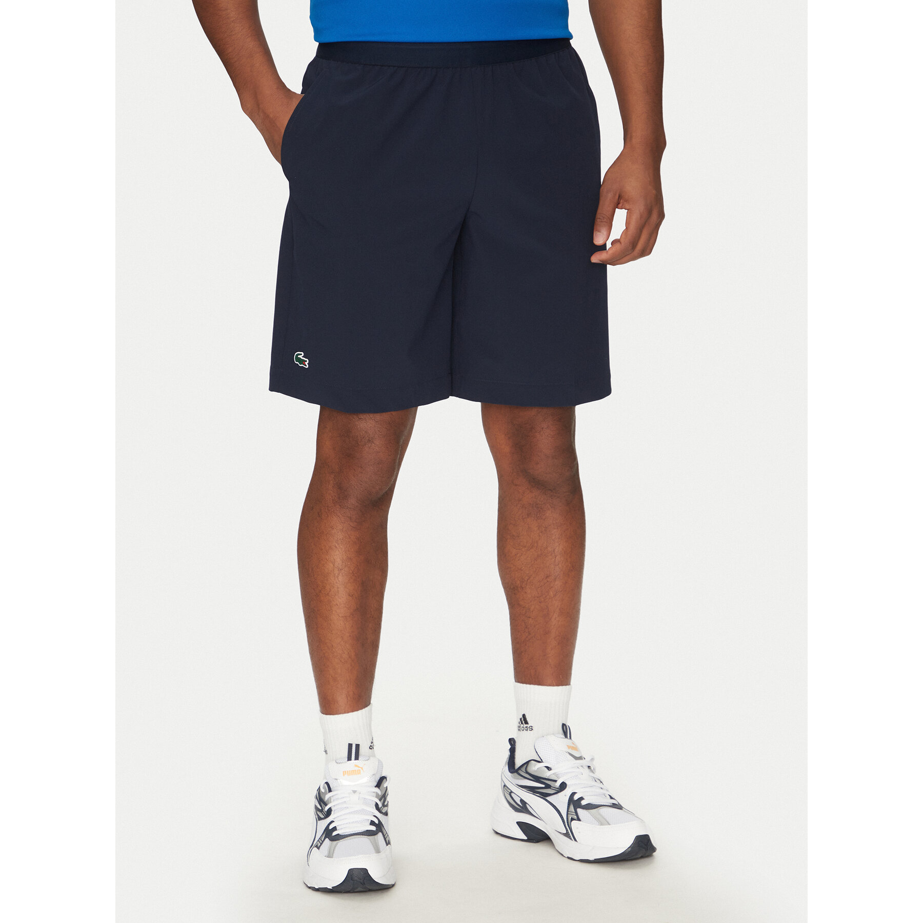 Lacoste Szorty tenisowe GH7452 Granatowy Regular Fit
