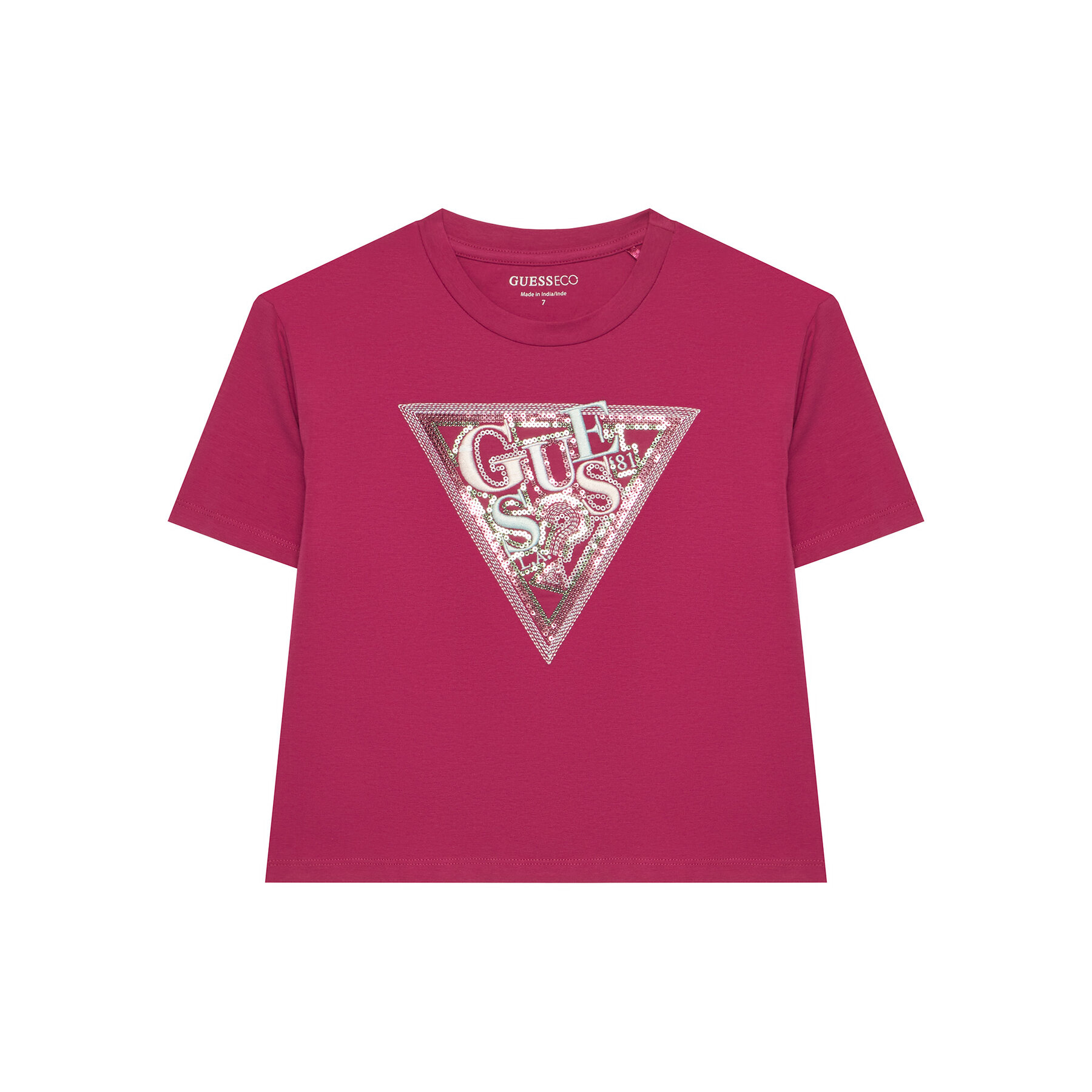 Guess T-Shirt J6GI24 K6YW4 Różowy ciemny Relaxed Fit