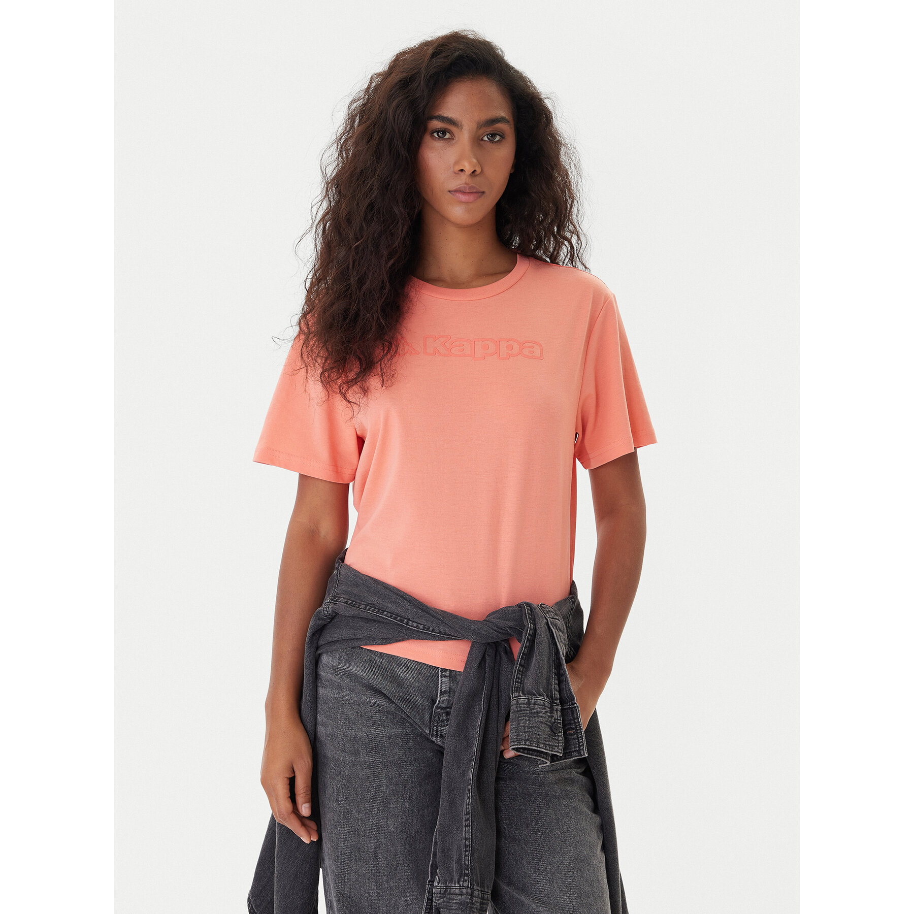 Kappa T-Shirt Frega 351M1KW Pomarańczowy Regular Fit