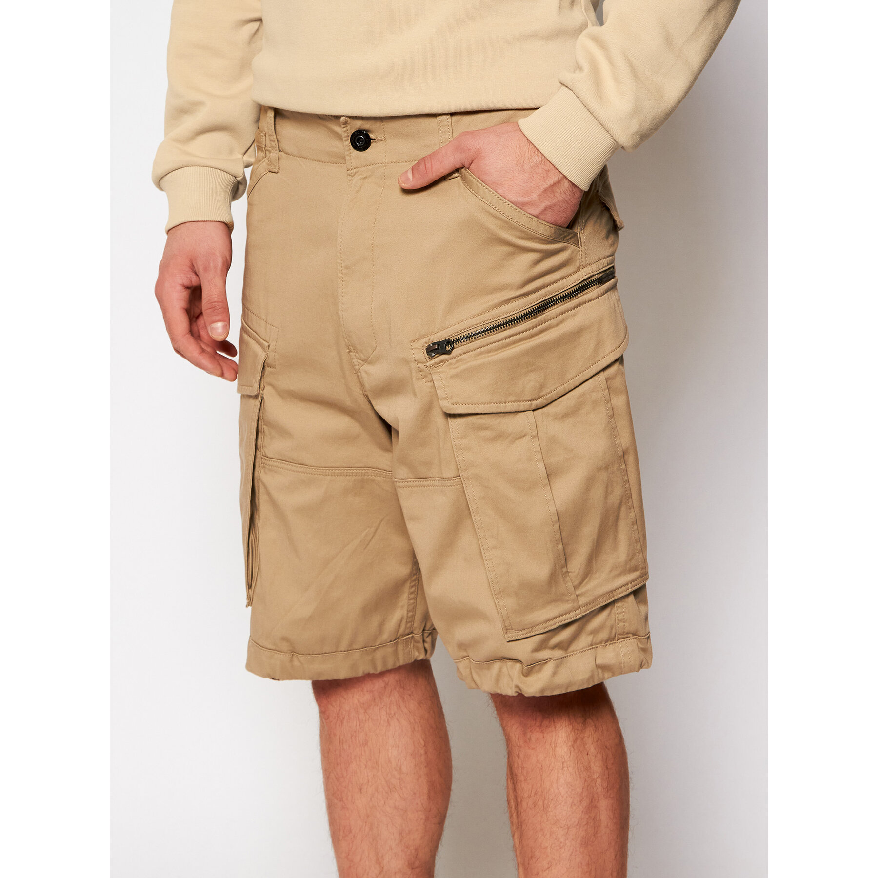 G-Star Raw Szorty materiałowe Rovic D08566-5126-239 Beżowy Relaxed Fit
