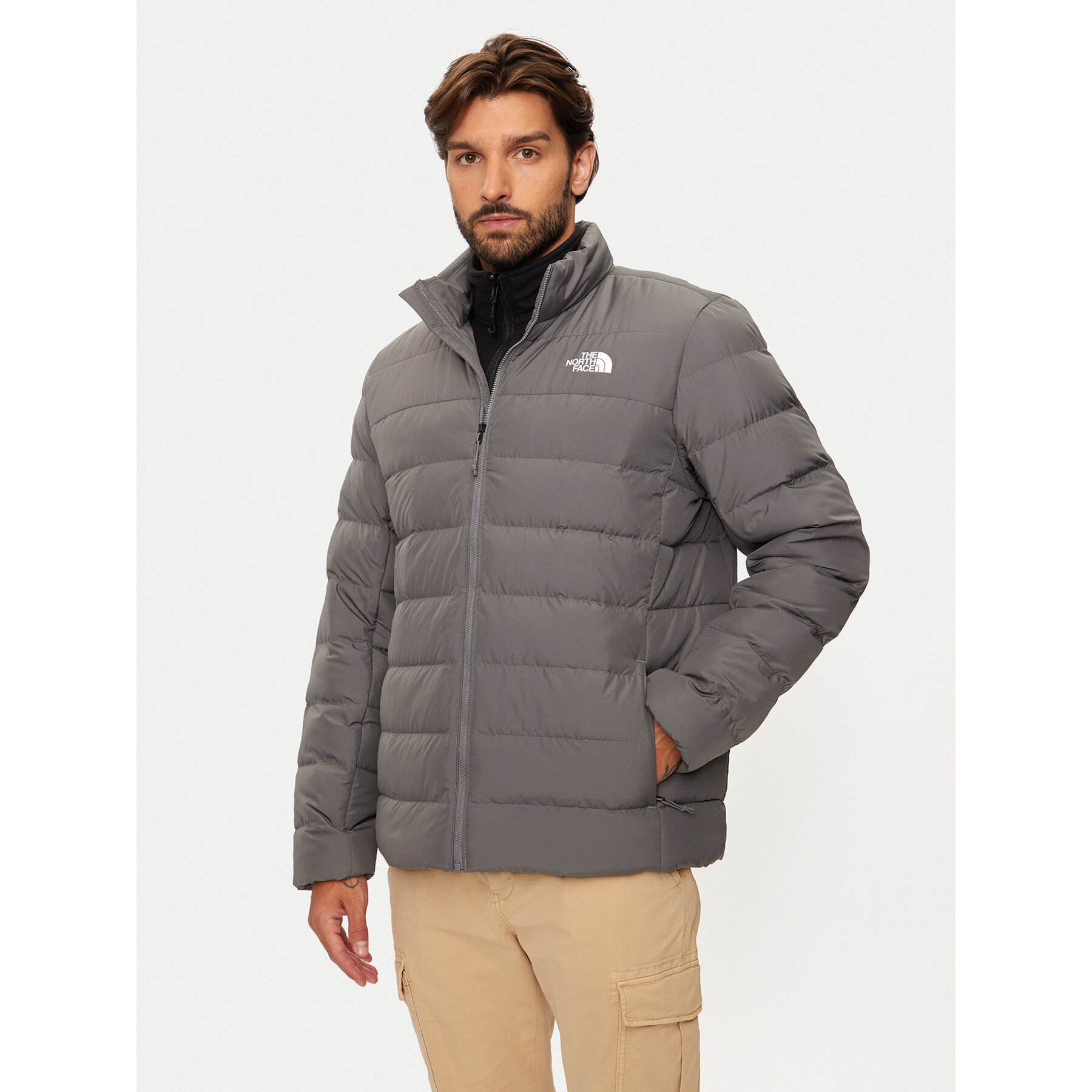 The North Face Kurtka puchowa Aconcaqua NF0A84HZ Szary Regular Fit