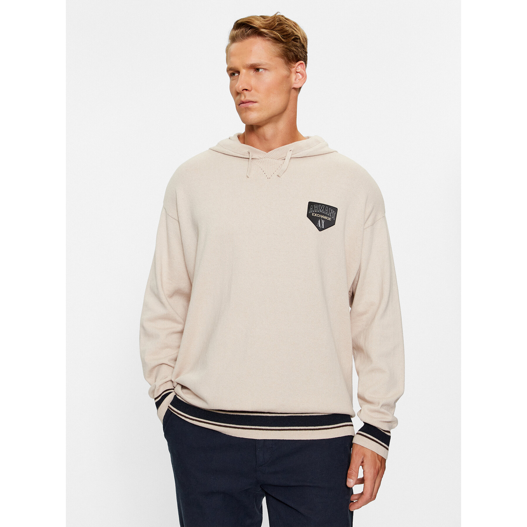 Armani Exchange Sweter 6RZM2A ZM3FZ 1934 Beżowy Regular Fit