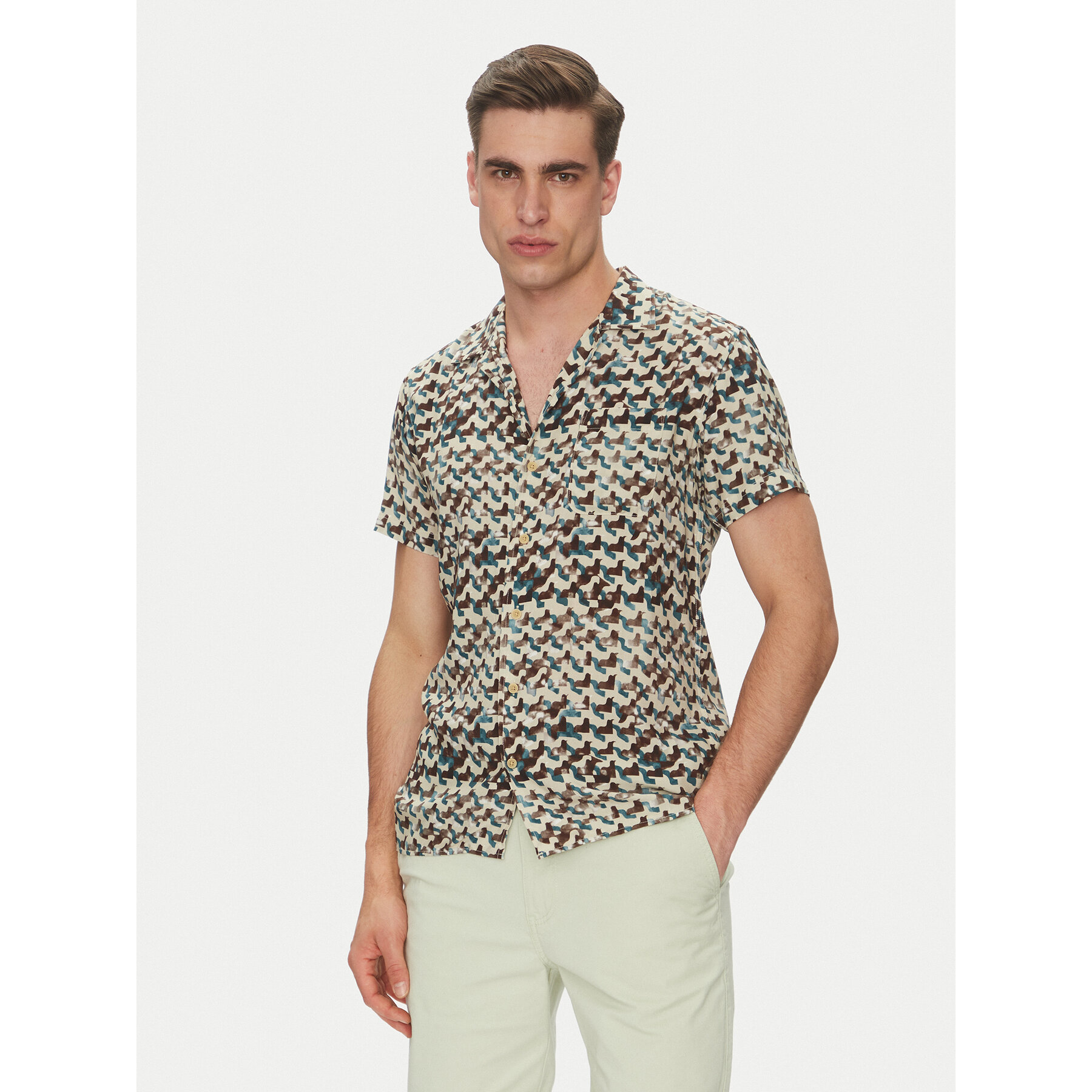 INDICODE Koszula Inramses 20-436 Kolorowy Regular Fit