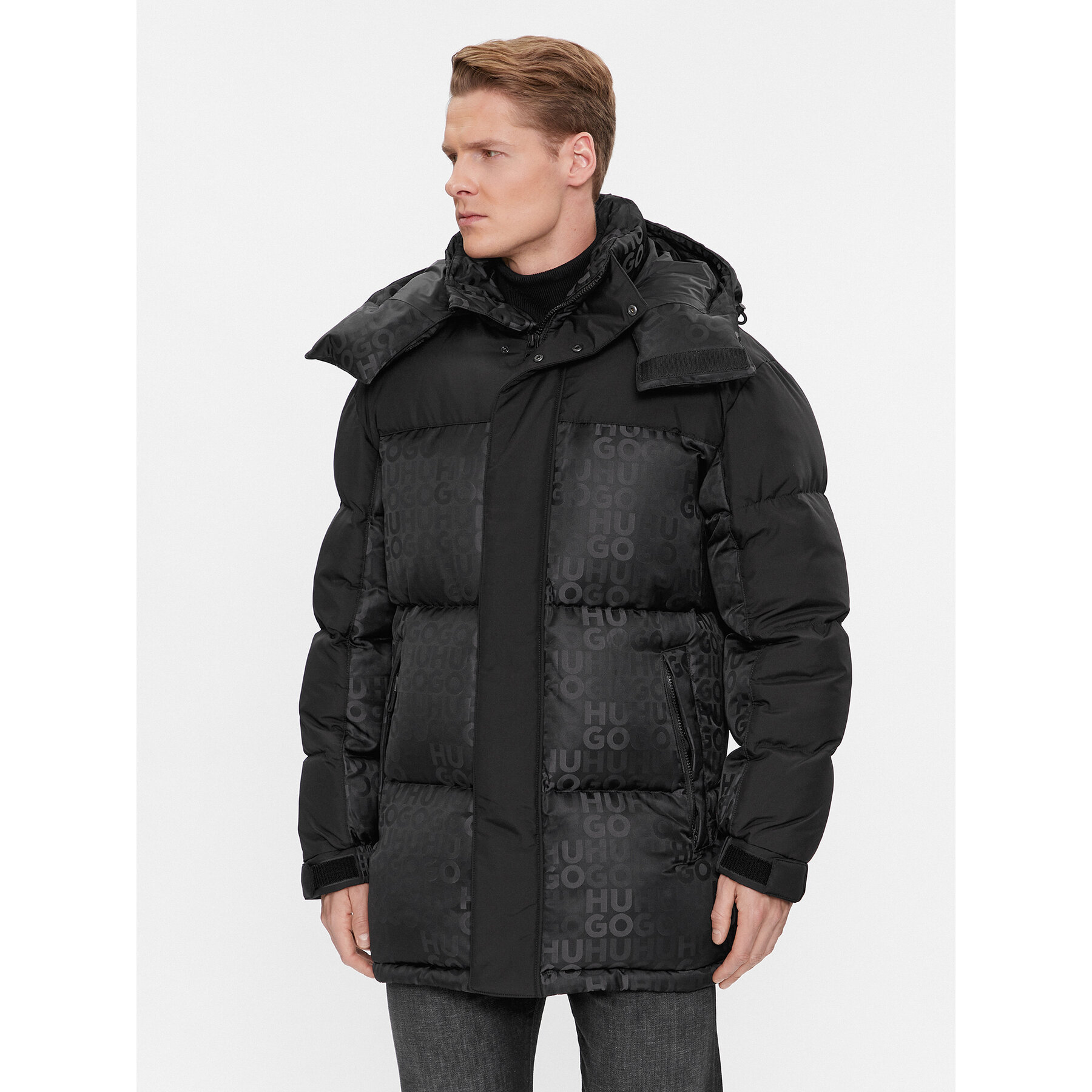 Hugo Kurtka puchowa Melmus2341 50498017 Czarny Regular Fit