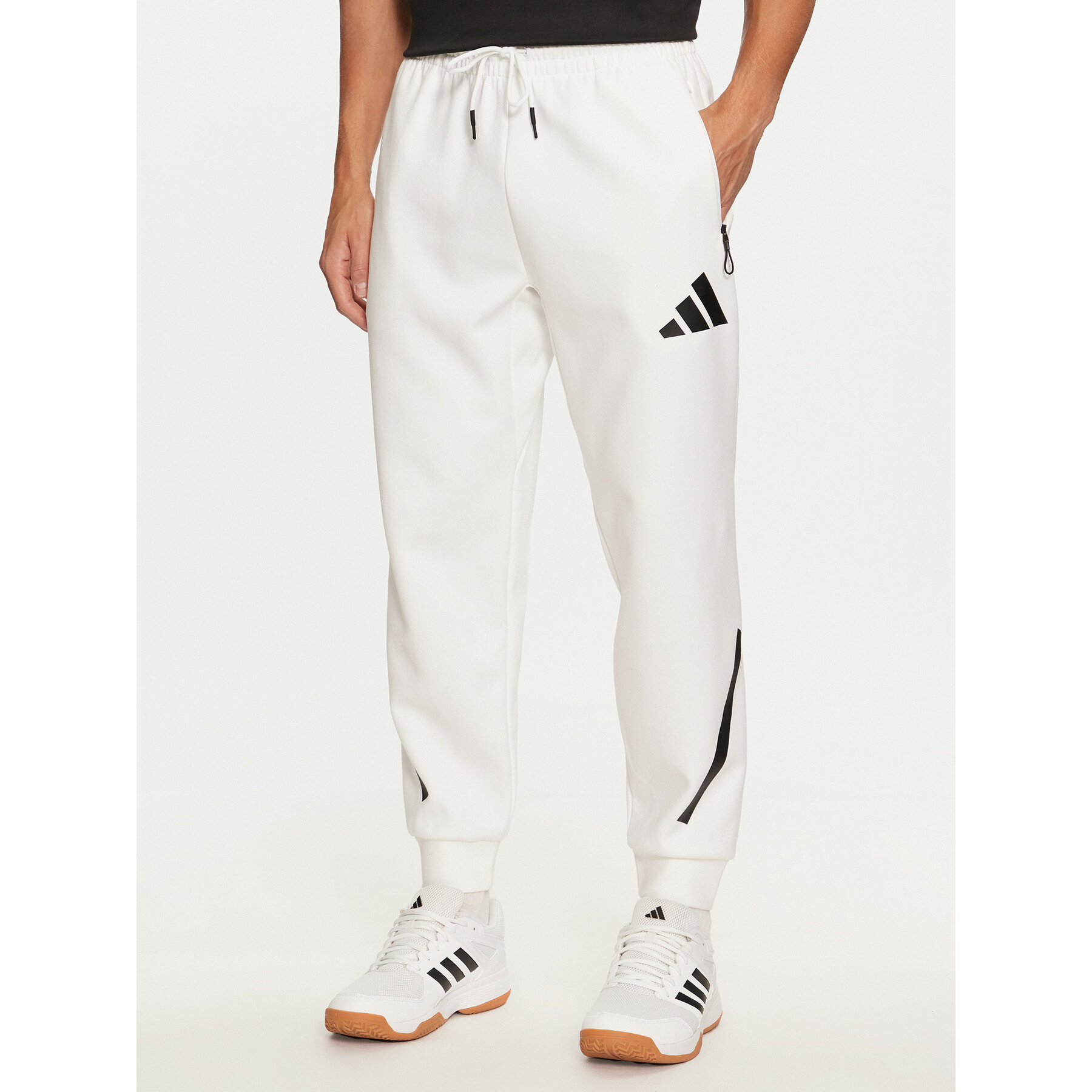 adidas Spodnie dresowe Z.N.E. JF2449 Biały Regular Fit