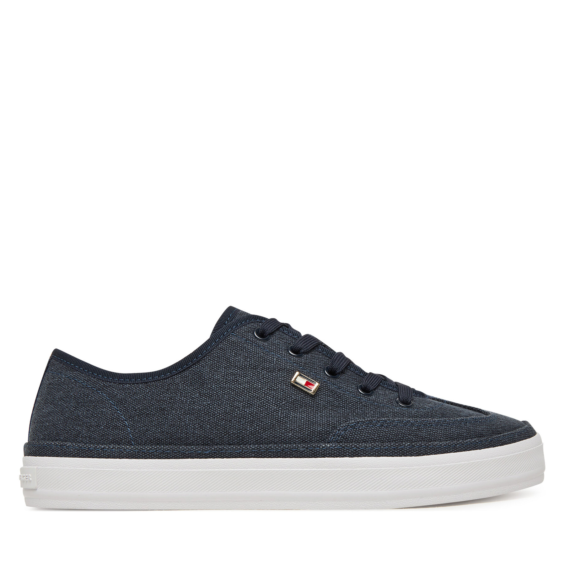 Tommy Hilfiger Sneakersy Washed Canvas Vulc Sneaker FW0FW08894 Granatowy