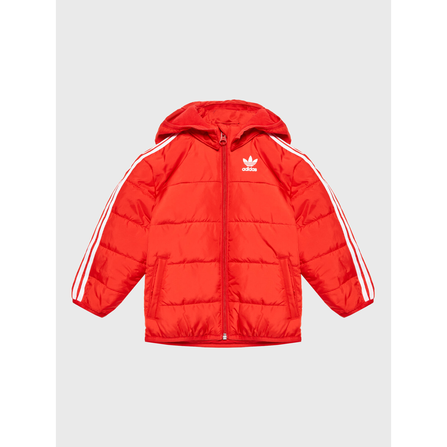 adidas Kurtka puchowa adicolor HK7452 Czerwony Regular Fit