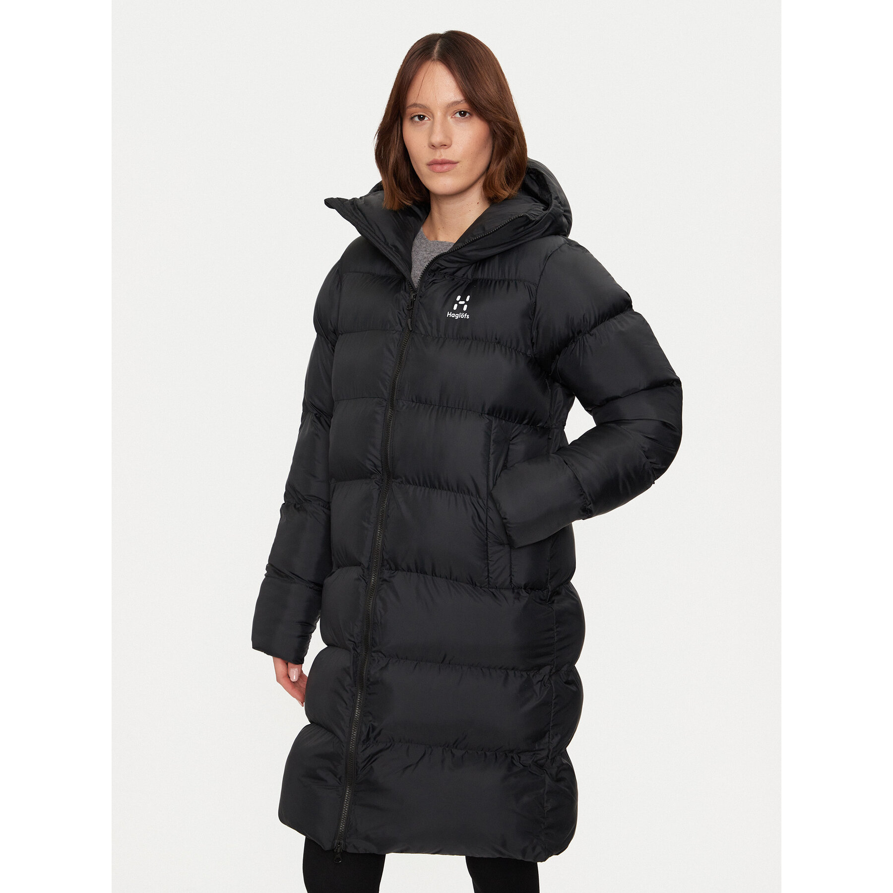 Haglöfs Kurtka zimowa Long Mimic 607706 Czarny Relaxed Fit