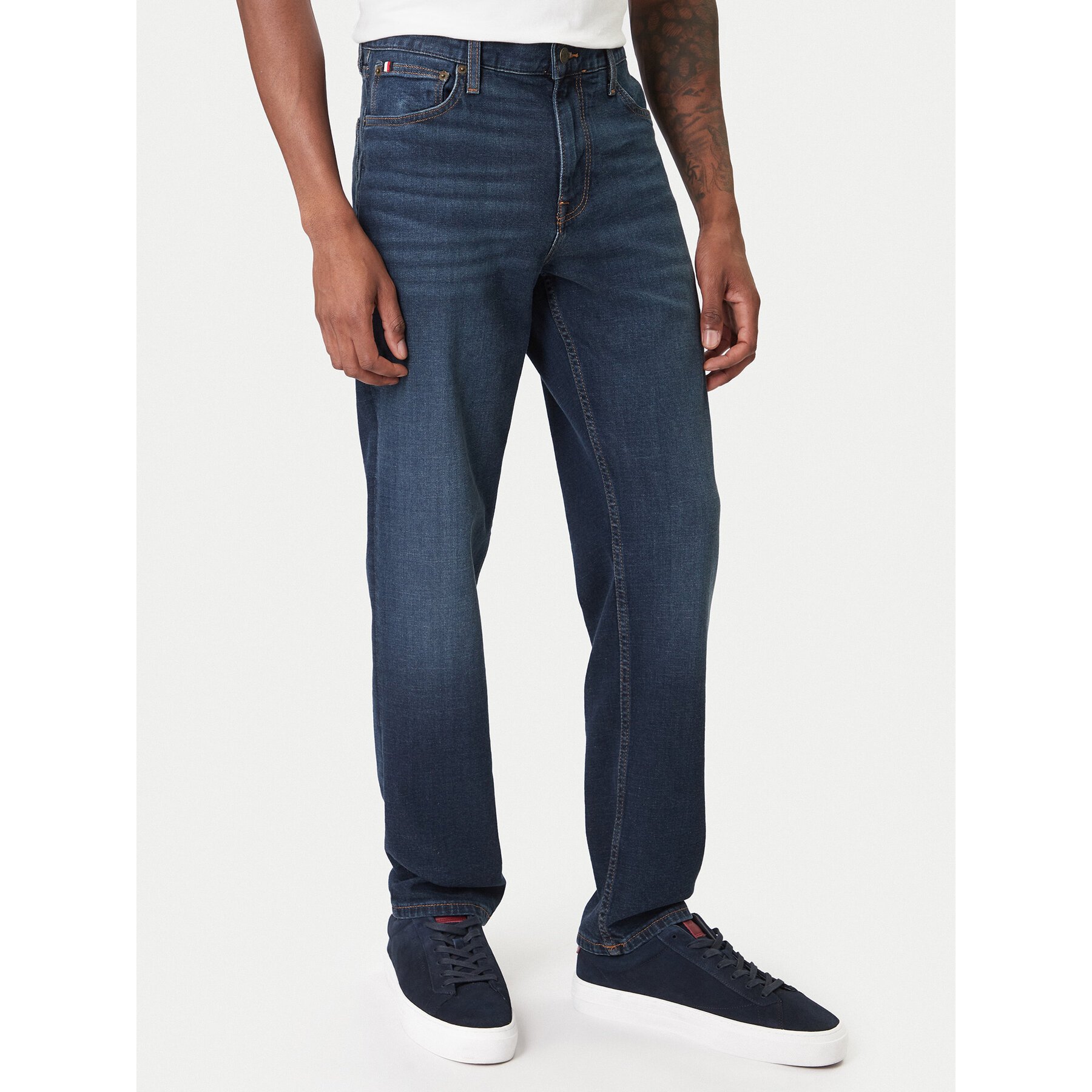 Tommy Hilfiger Jeansy Denton MW0MW41902 Granatowy Straight Fit