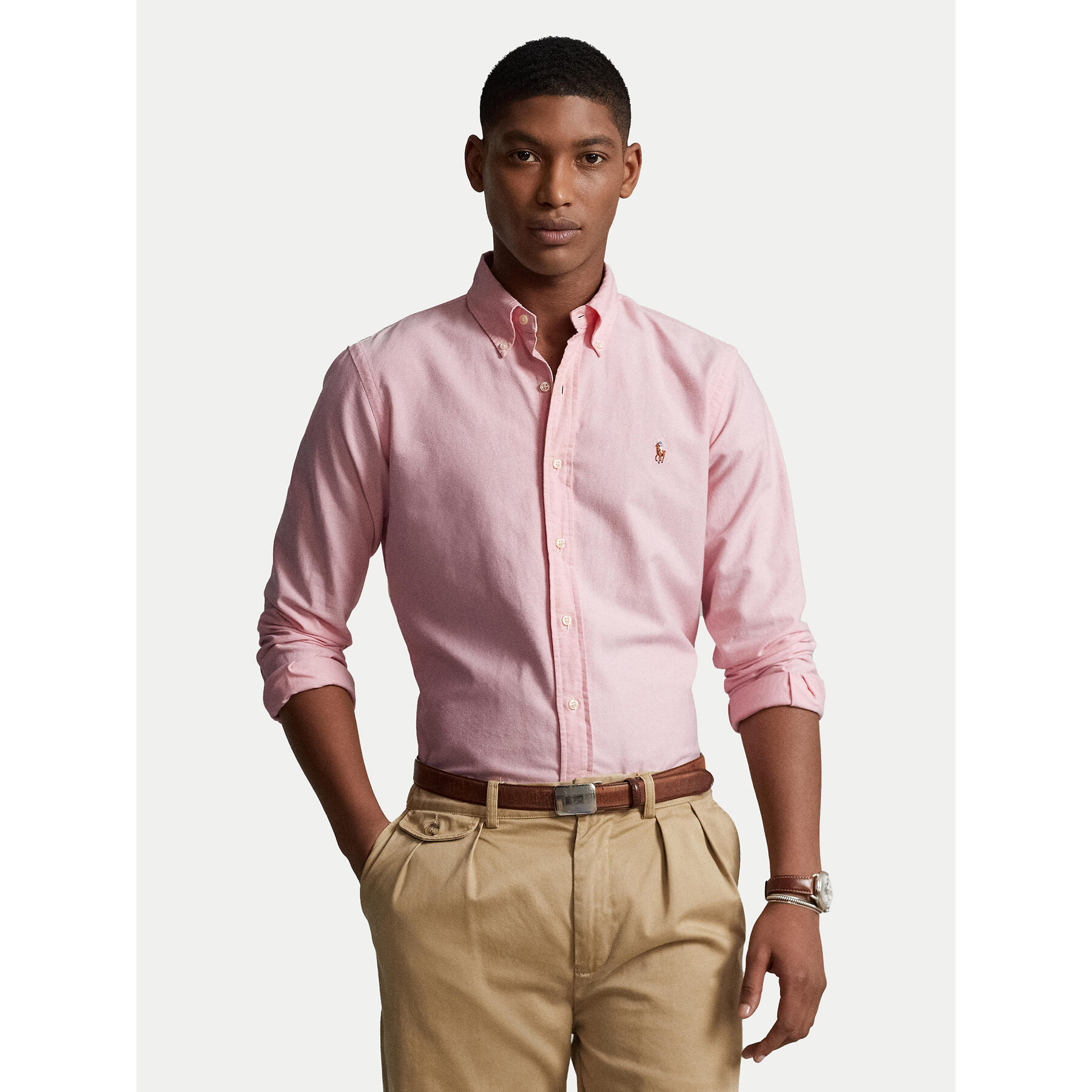 Polo Ralph Lauren Koszula Core Replen 710549084 Różowy Slim Fit