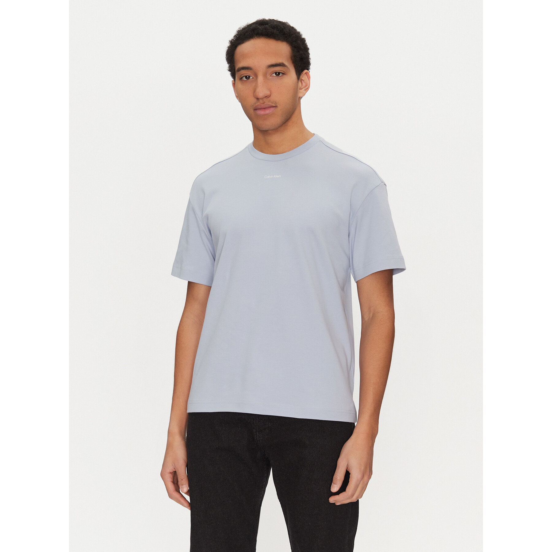 Calvin Klein T-Shirt Nano Logo K10K112487 Niebieski Regular Fit