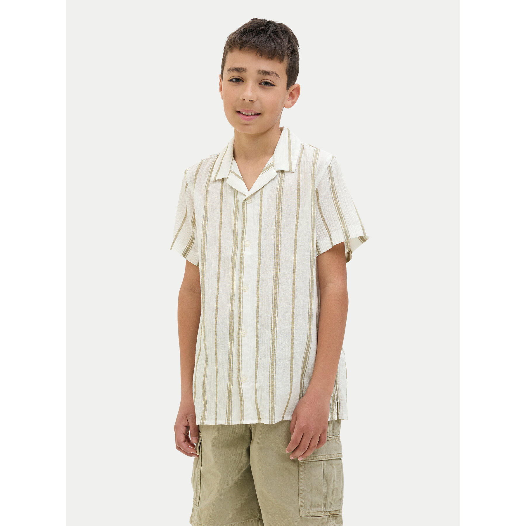 Jack & Jones Junior Koszula Luke 12277304 Biały Relaxed Fit