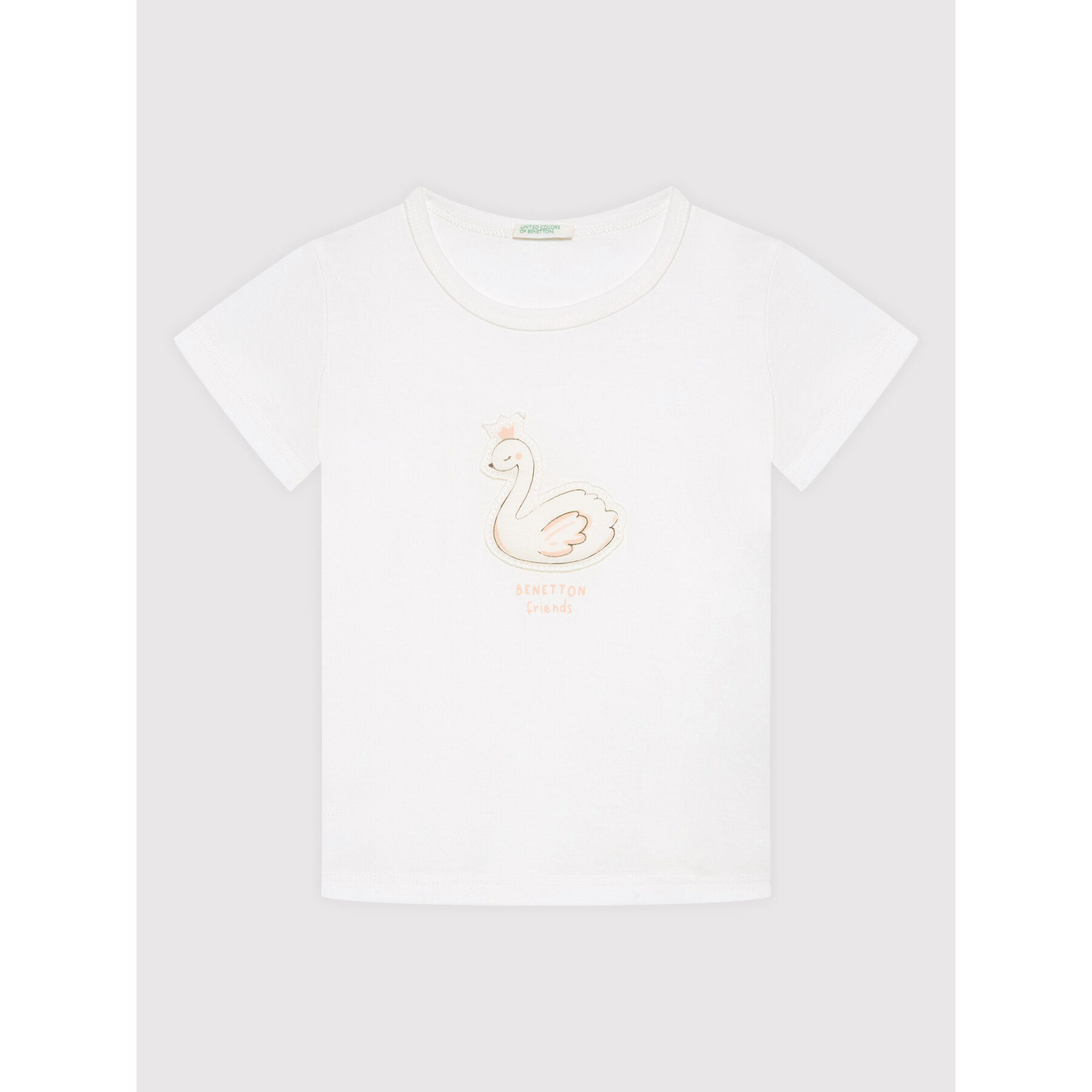 United Colors Of Benetton T-Shirt 3I1XA1007 Biały Regular Fit