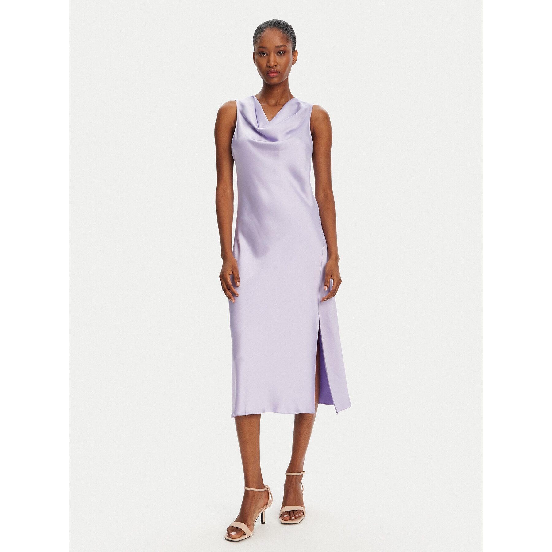 Patrizia Pepe Sukienka koktajlowa 2A2878/A563-M531 Fioletowy Regular Fit