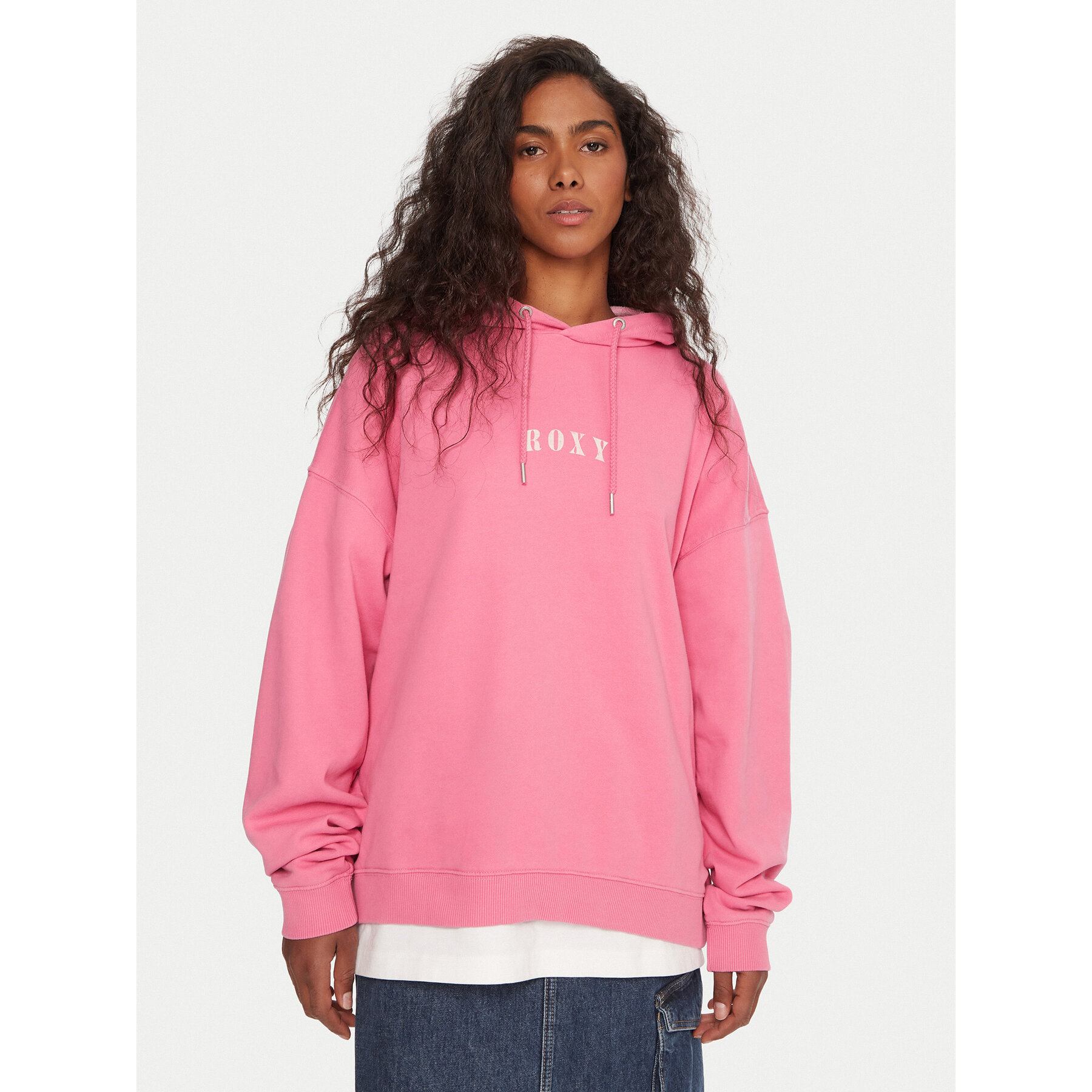 Roxy Bluza Lineup ERJFT05016 Różowy Oversize