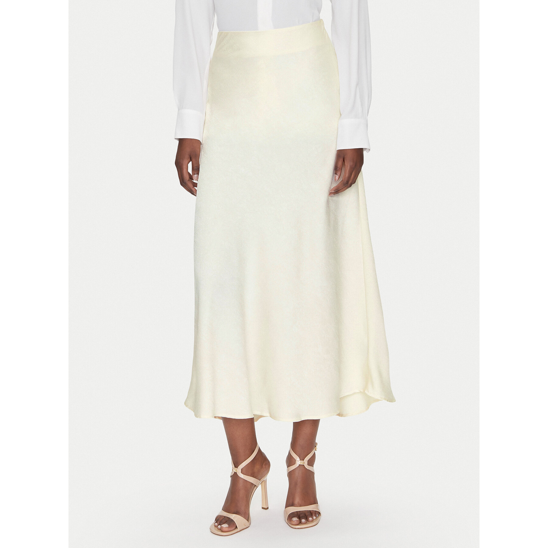 Fransa Spódnica maxi 20615436 Kremowy Regular Fit