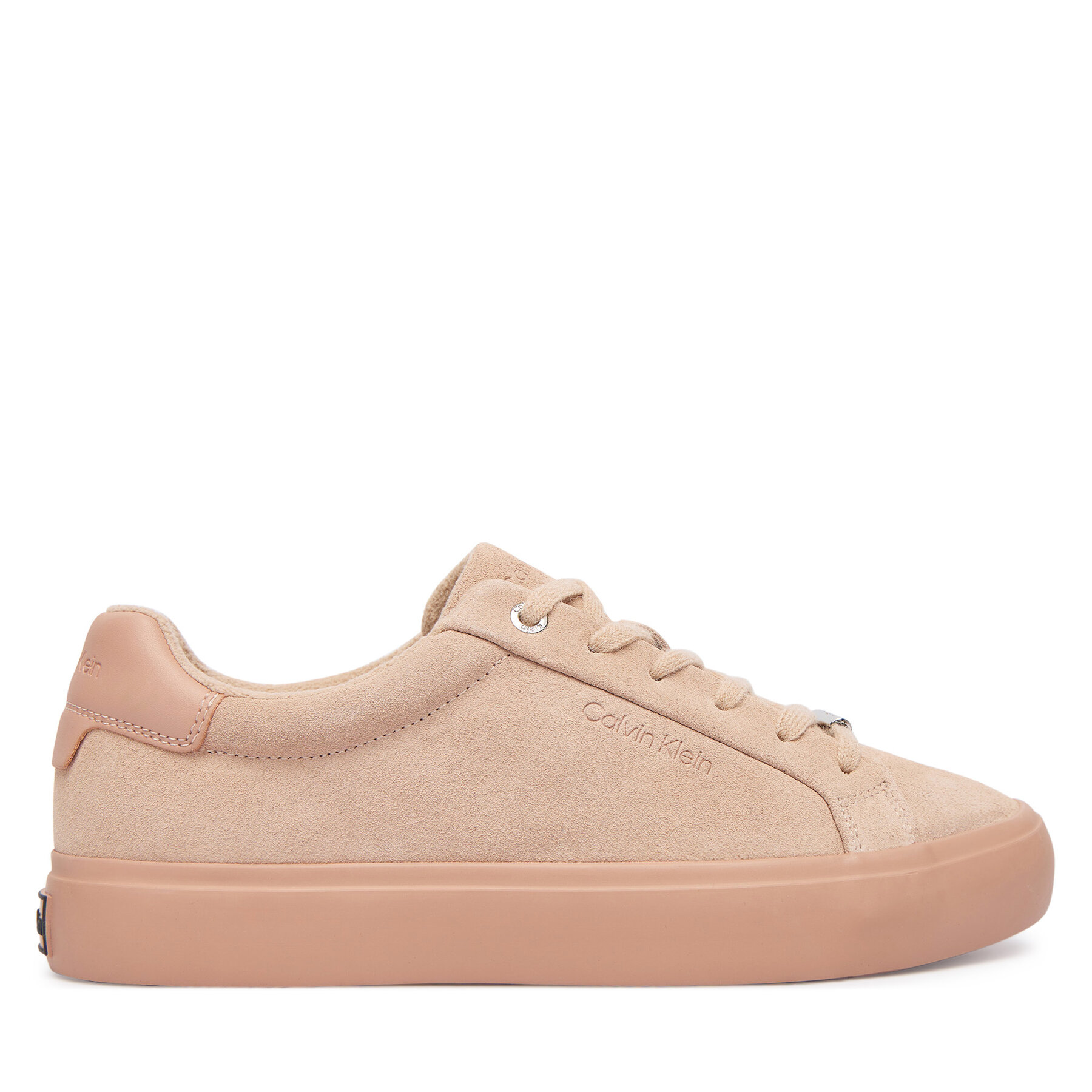 Calvin Klein Sneakersy Lace-Up Sneaker Suede/Wl Ck HW0HW02679 Różowy