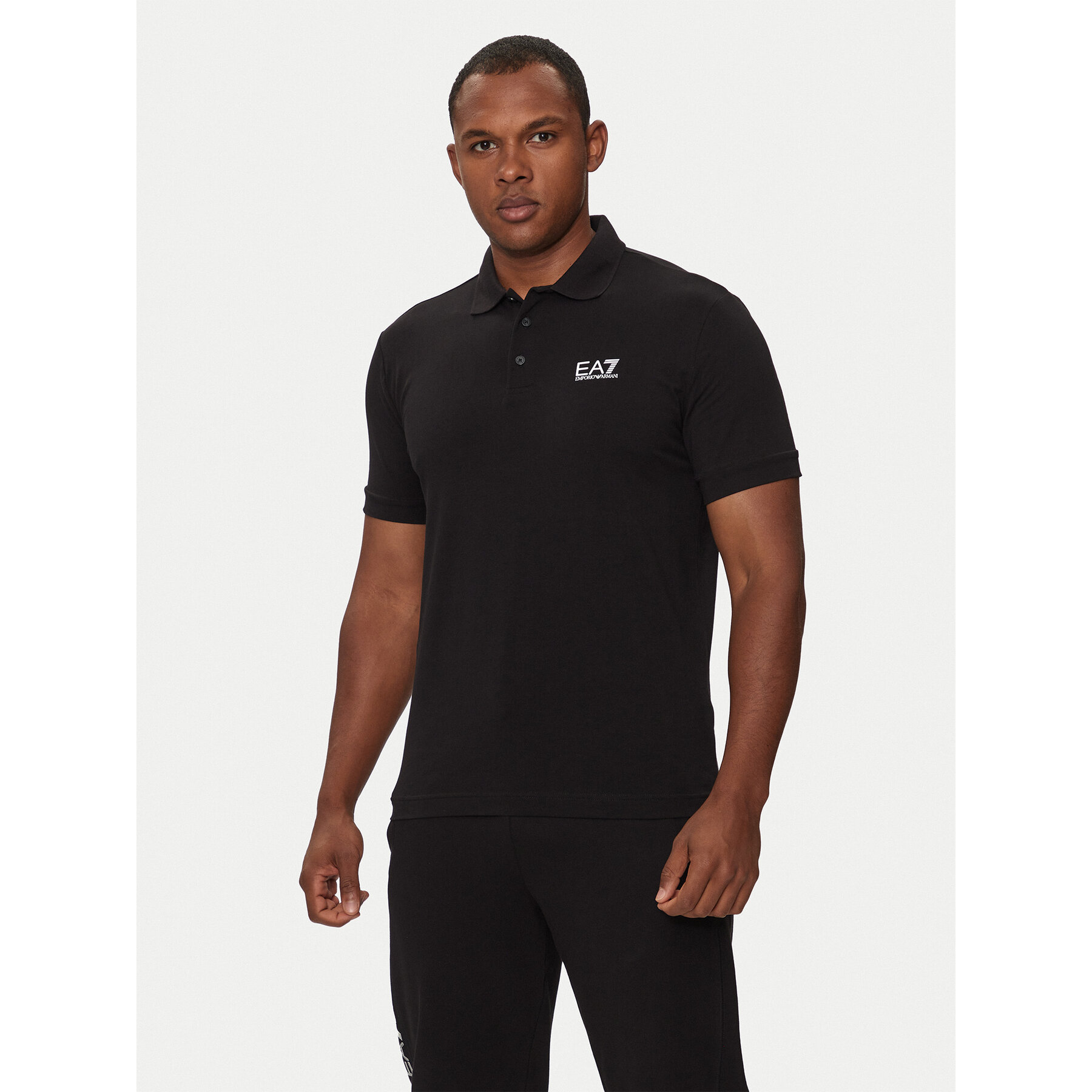 EA7 Emporio Armani Polo 8NPF14 PJVQZ 1200 Czarny Regular Fit