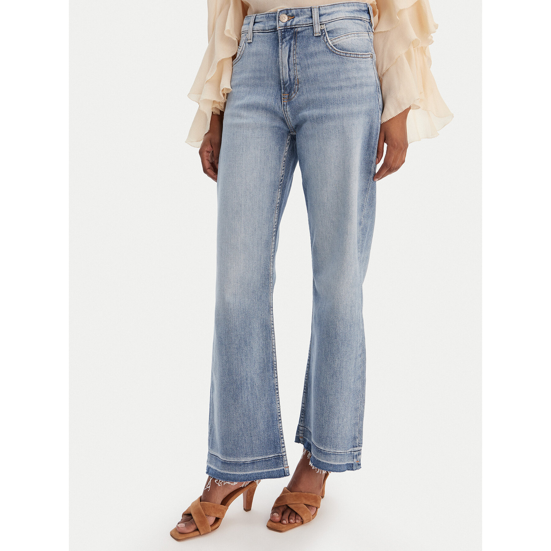 BOSS Jeansy Soft Kick 50552430 Niebieski Flare Fit