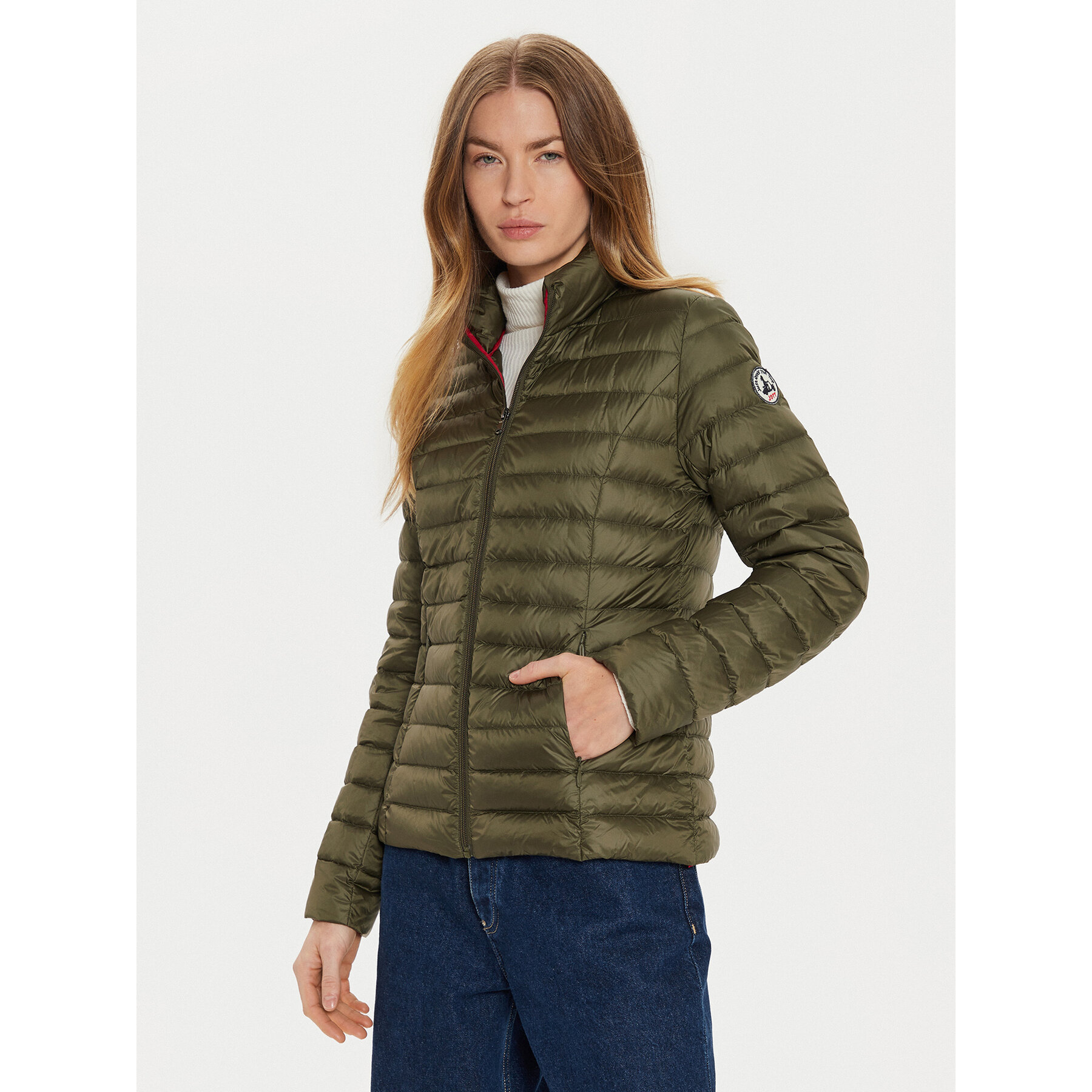 Jott Kurtka puchowa Cha P000WDOW02 Zielony Slim Fit