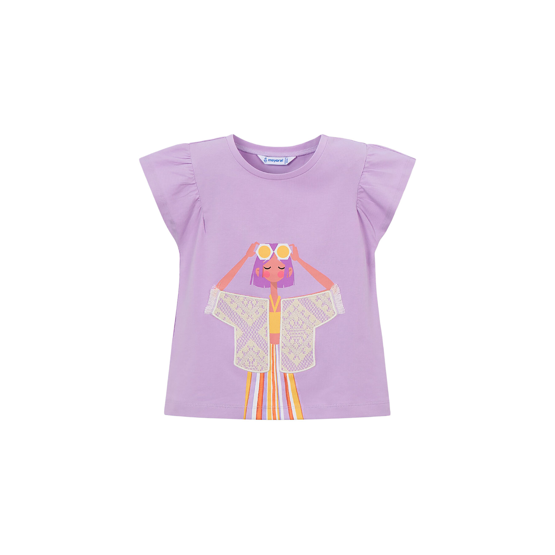 Mayoral Top 3007 Fioletowy Regular Fit