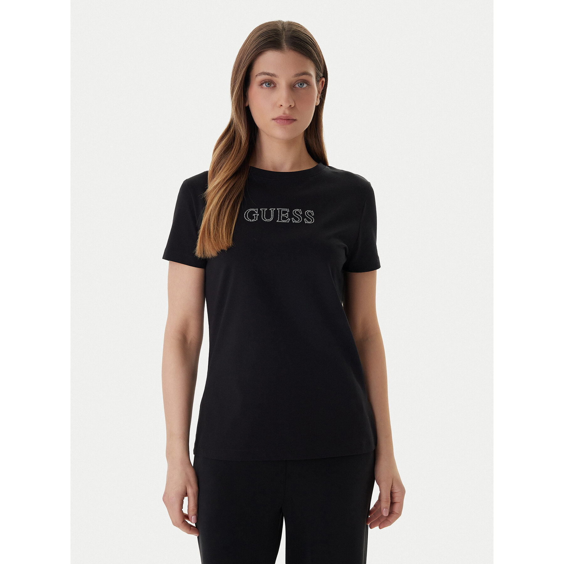 Guess T-Shirt V3BI11 J1314 Czarny Regular Fit