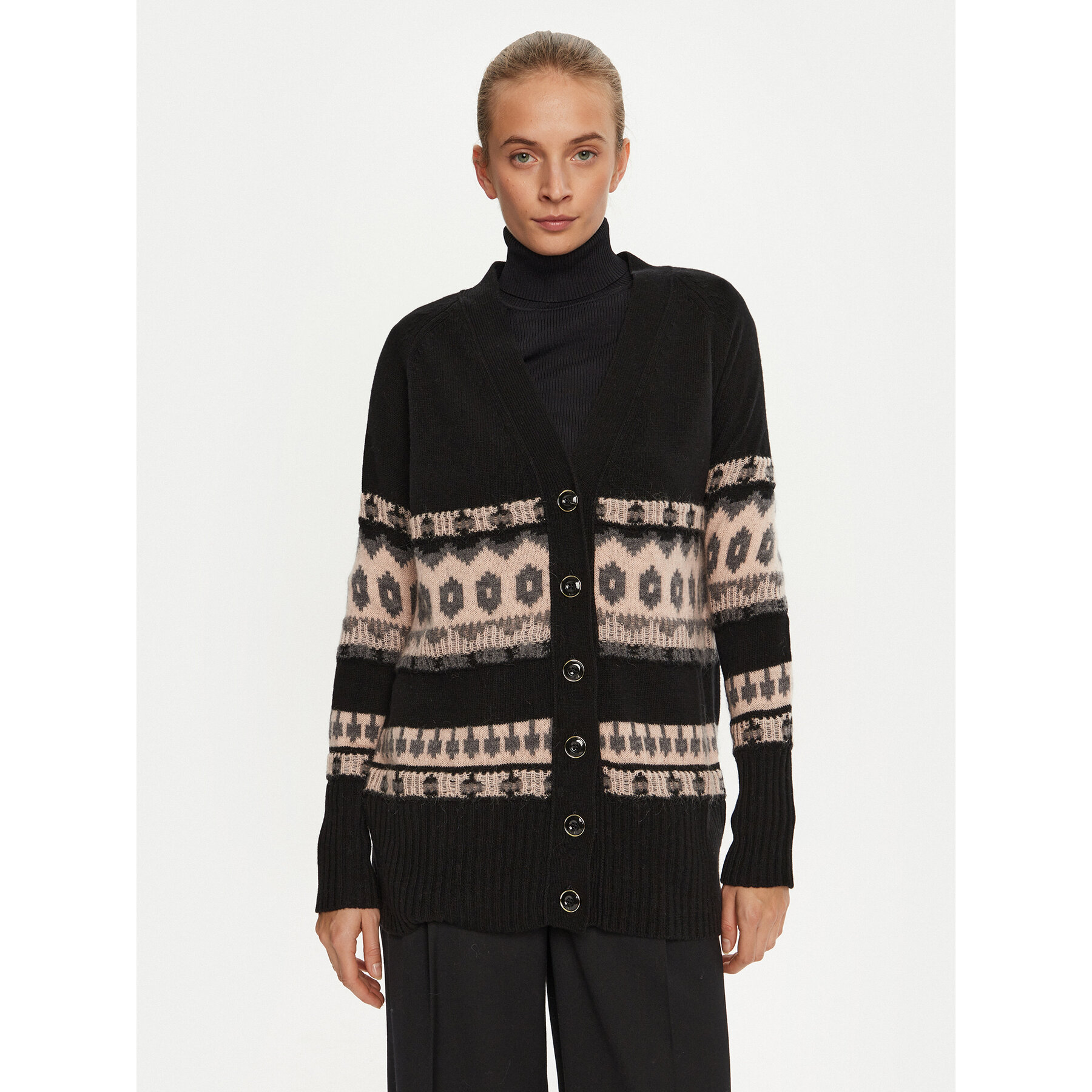 Marella Kardigan Jolly 2423346102 Czarny Relaxed Fit
