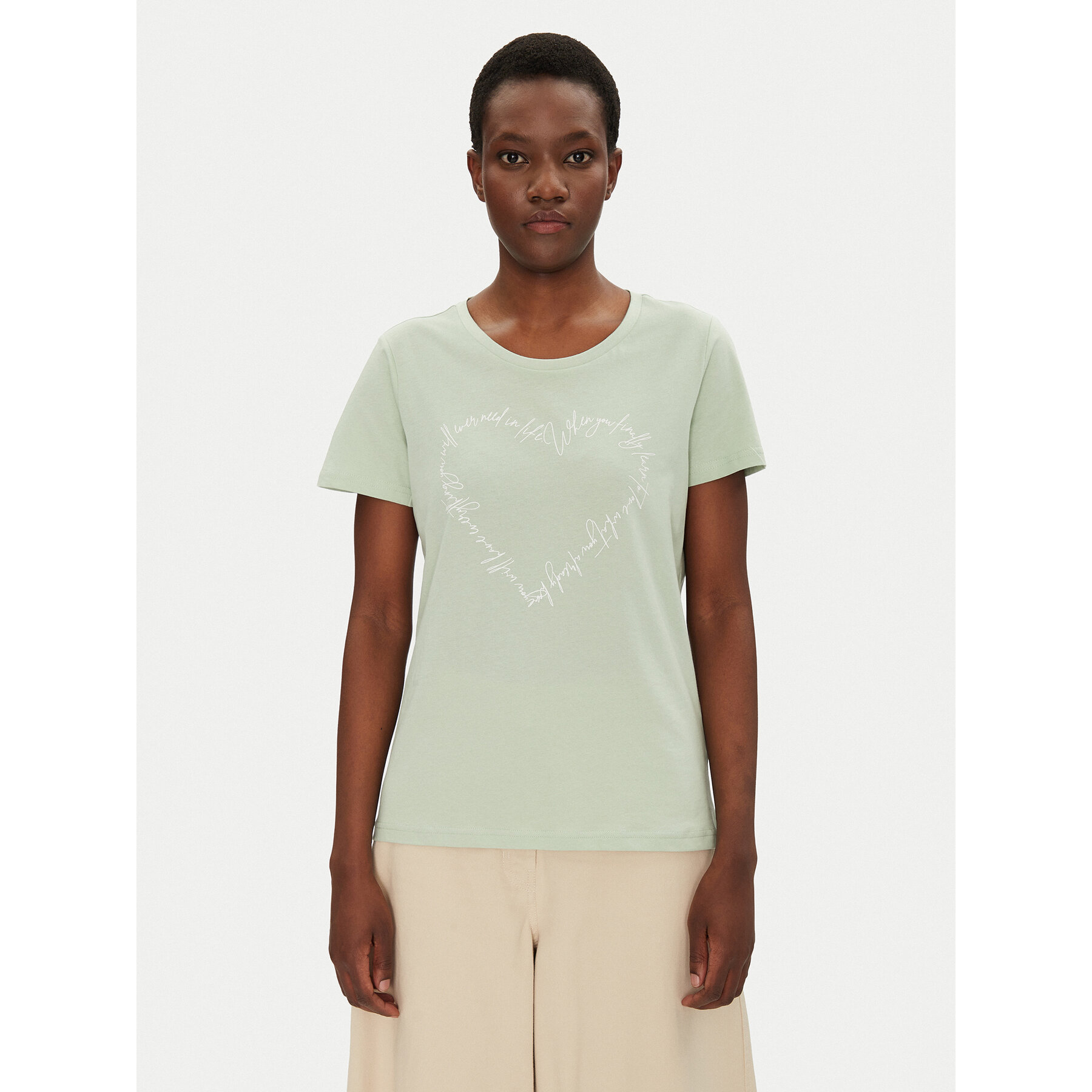 Fransa T-Shirt 20615482 Zielony Regular Fit