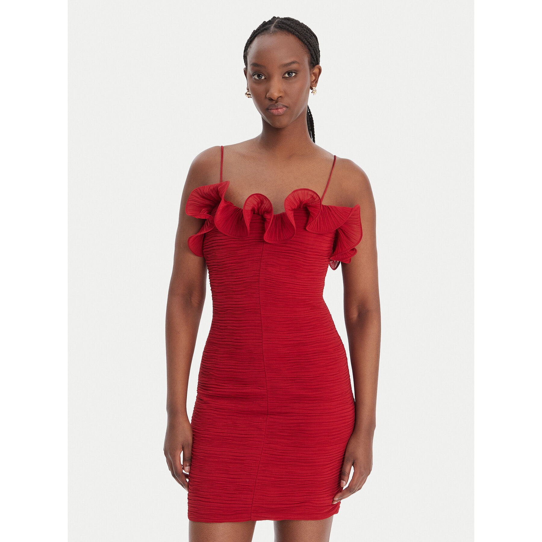 Guess Sukienka koktajlowa W6RK80 WI342 Czerwony Classic Fit