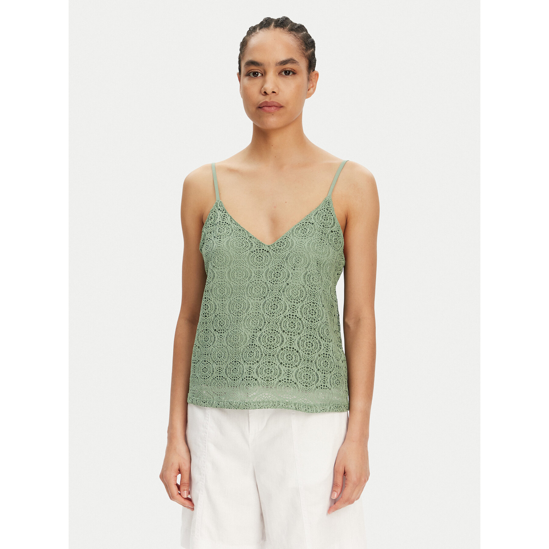 Vero Moda Top Maya 10325031 Zielony Regular Fit