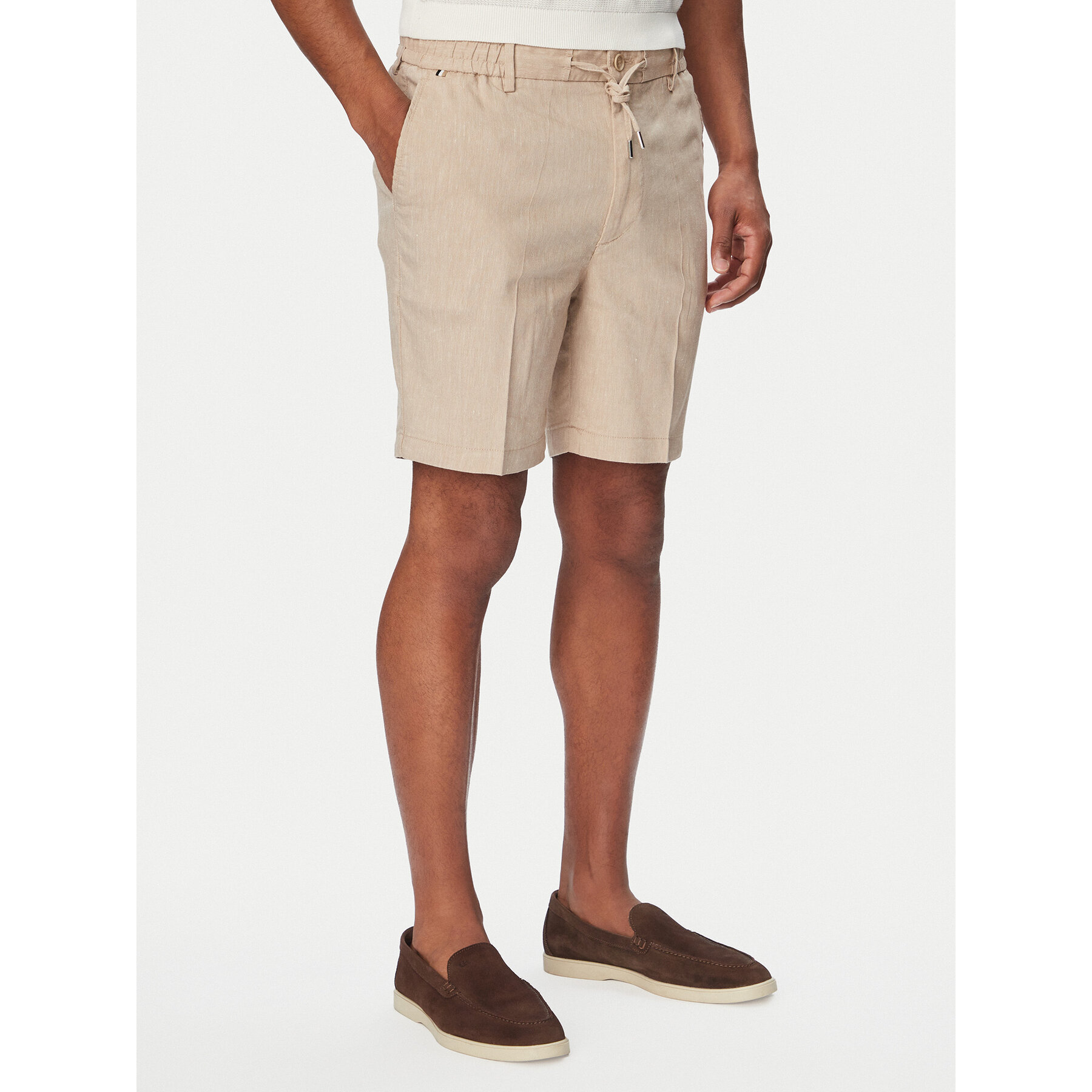 BOSS Szorty materiałowe Kane1 50557537 Beżowy Regular Fit