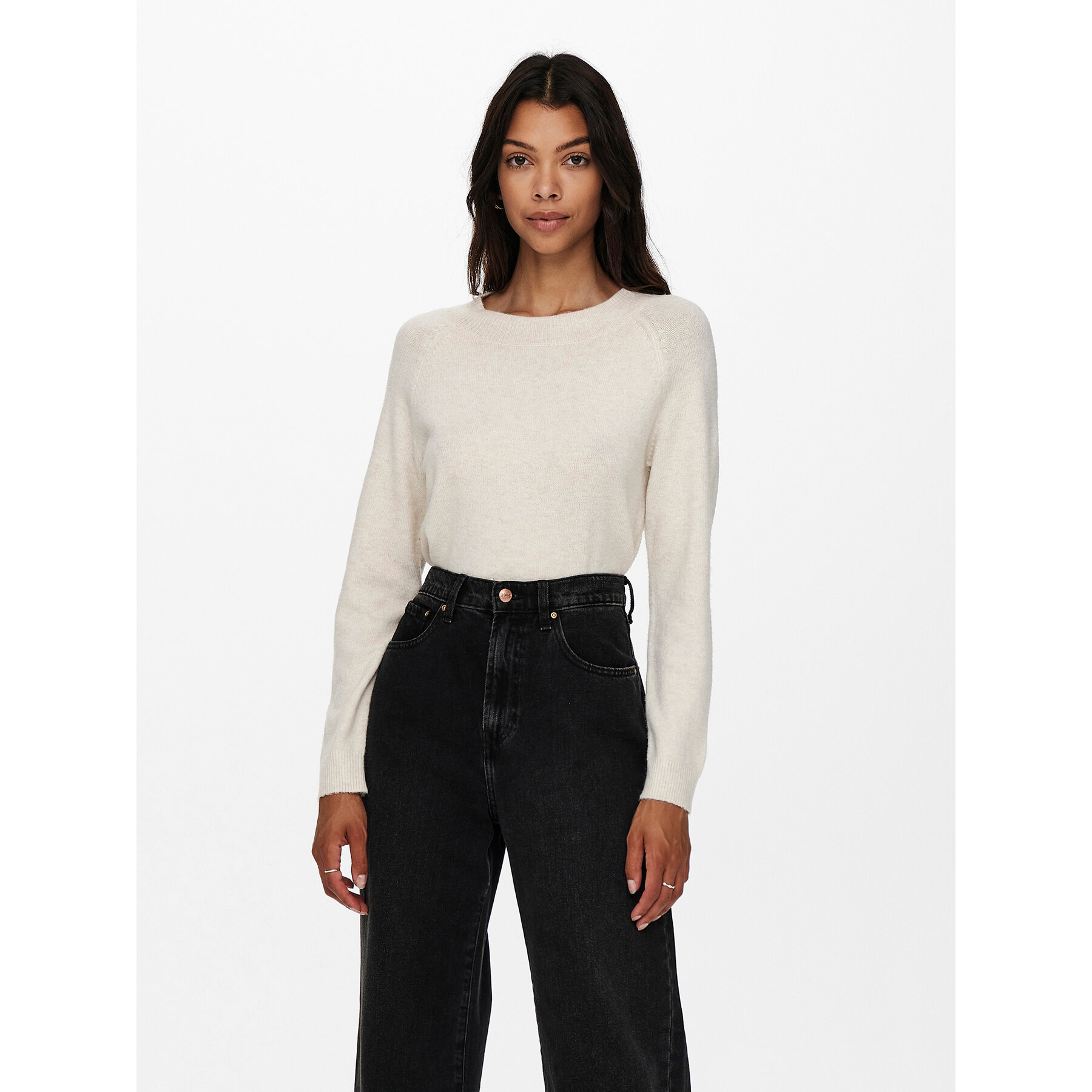 ONLY Sweter Rica 15204279 Beżowy Regular Fit